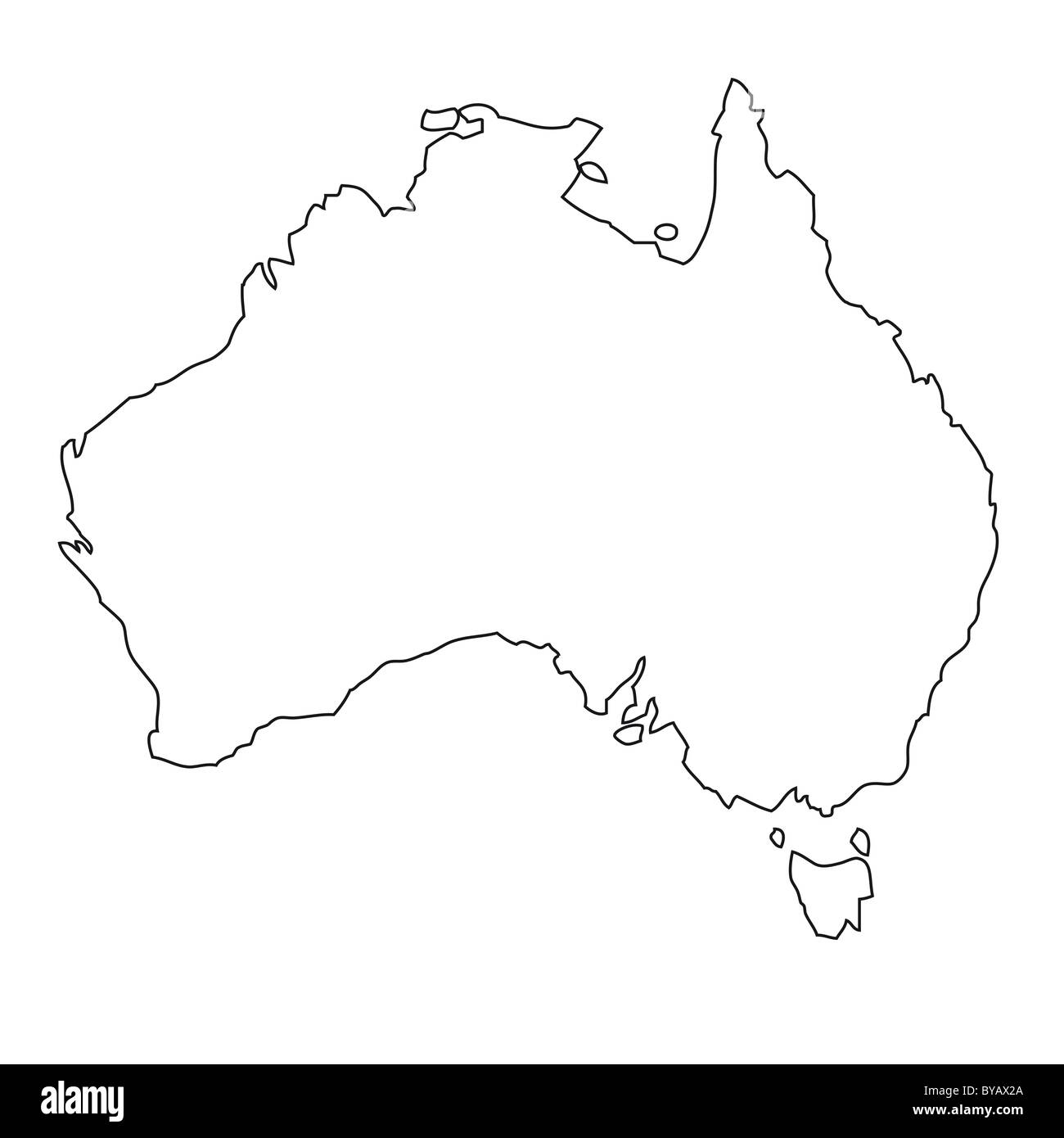 Outline Map Australia Hi res Stock Photography And Images Alamy