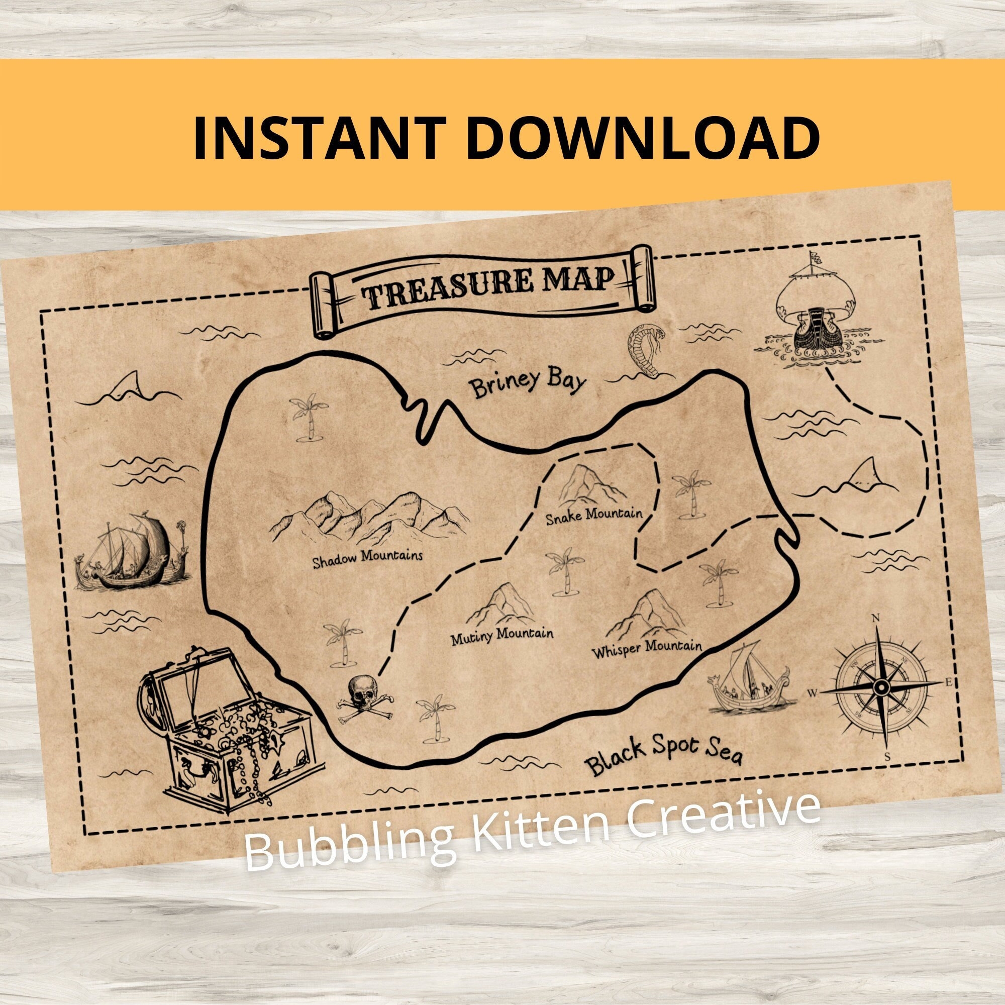 Printable Pirate Map Template