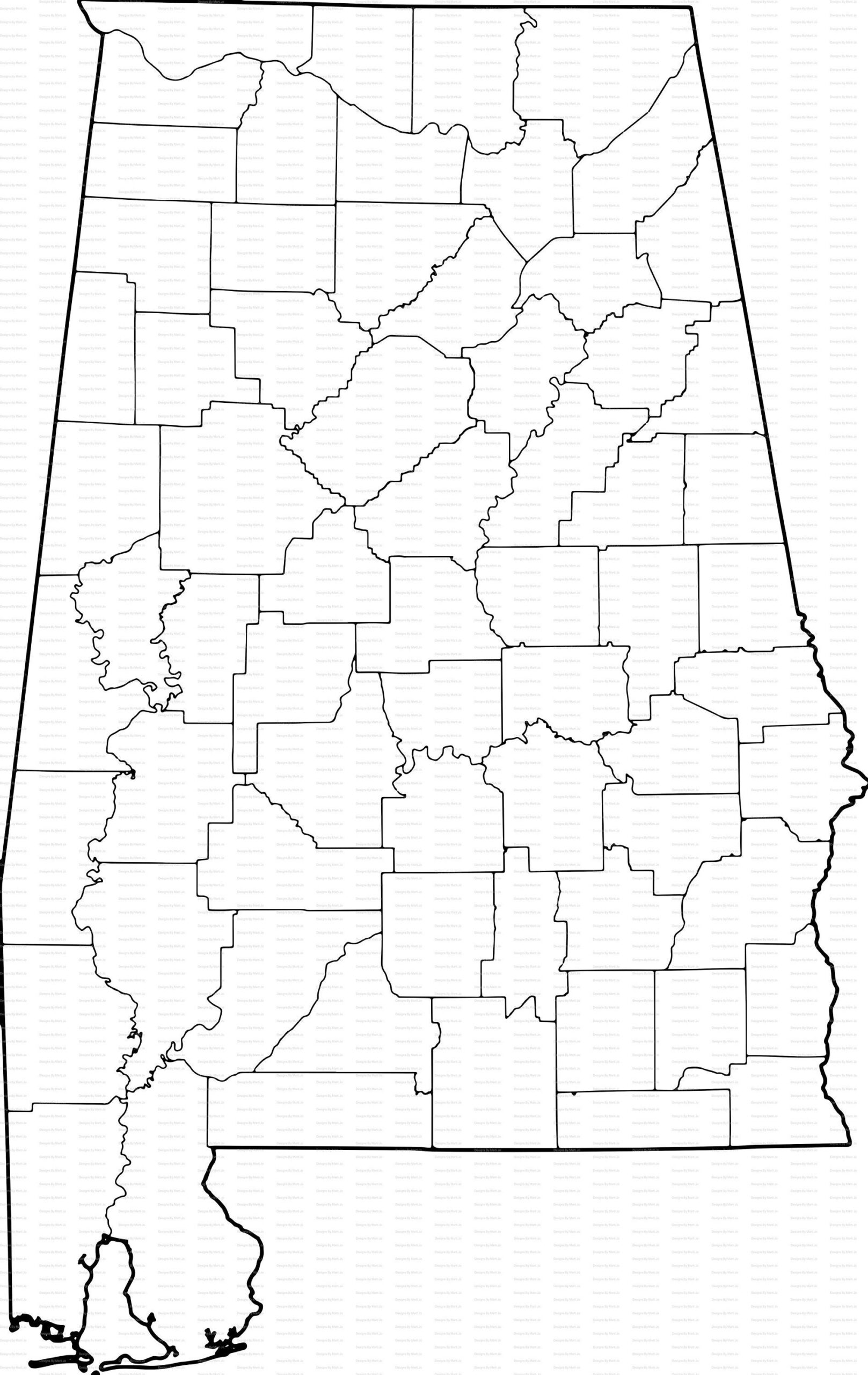 Printable Map Of Alabama