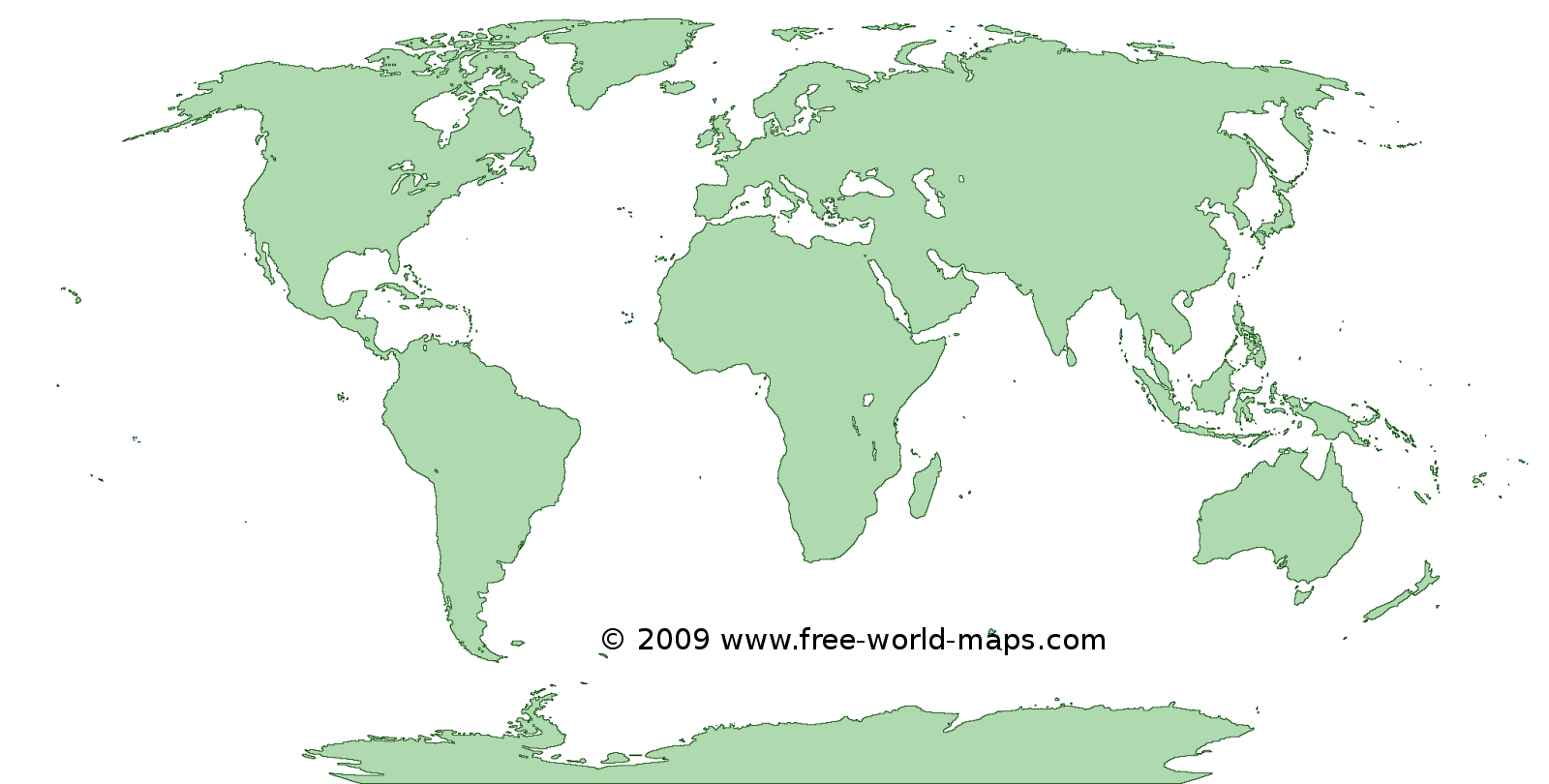 Free Printable Blank Outline World Map