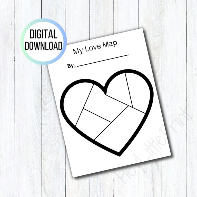 Printable Heart Map My Heart Map School Activity Homeschool