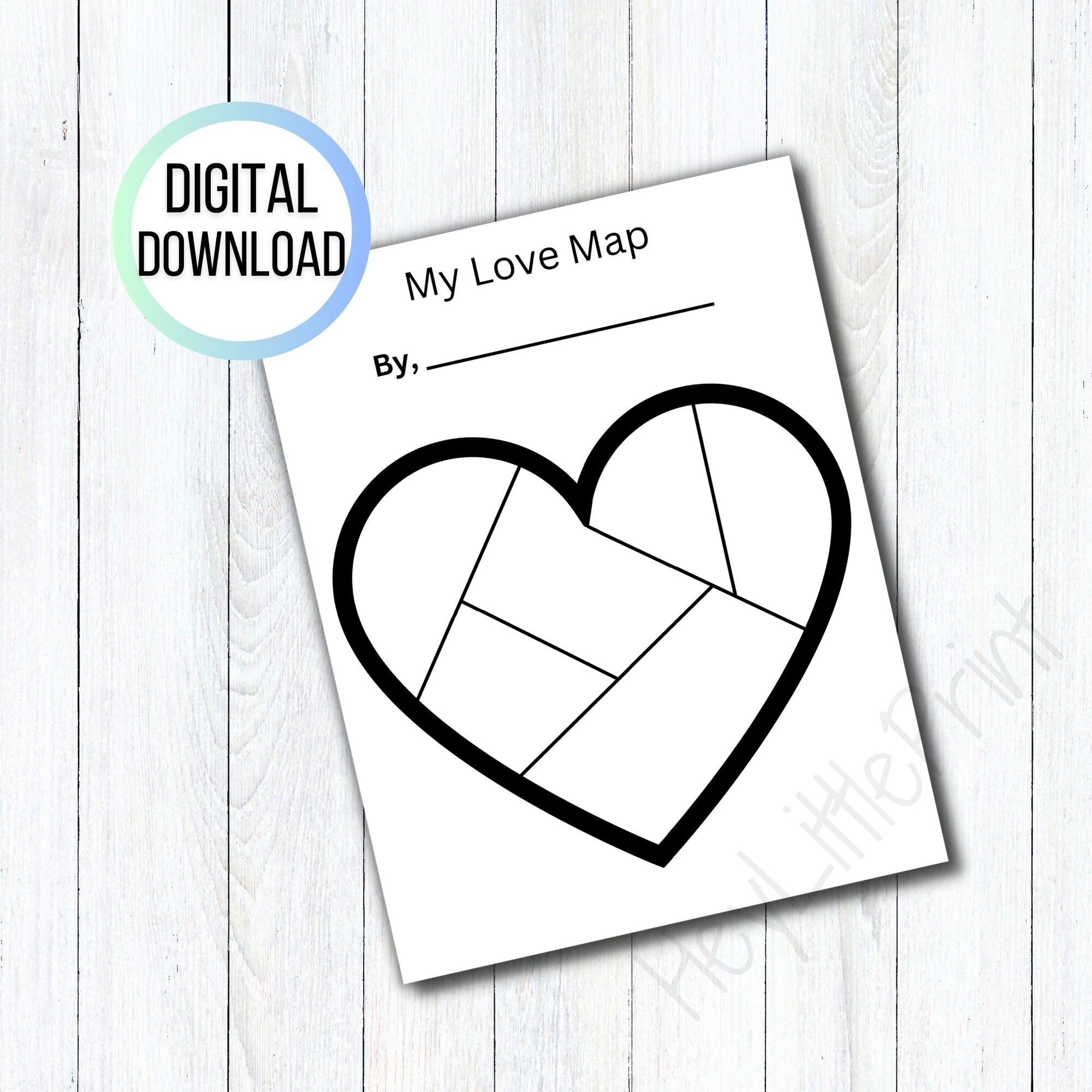 Printable Heart Map My Heart Map School Activity Homeschool Valentines Worksheet Valentines Activity Kids Heart Map Worksheet Etsy