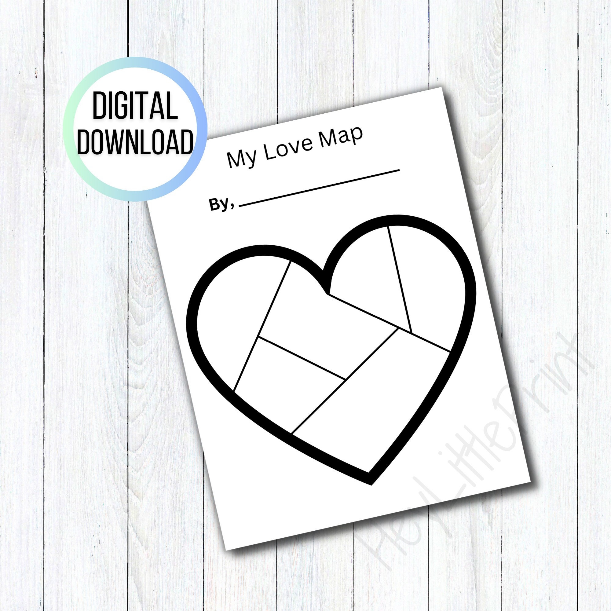 Printable Heart Map My Heart Map School Activity Homeschool 