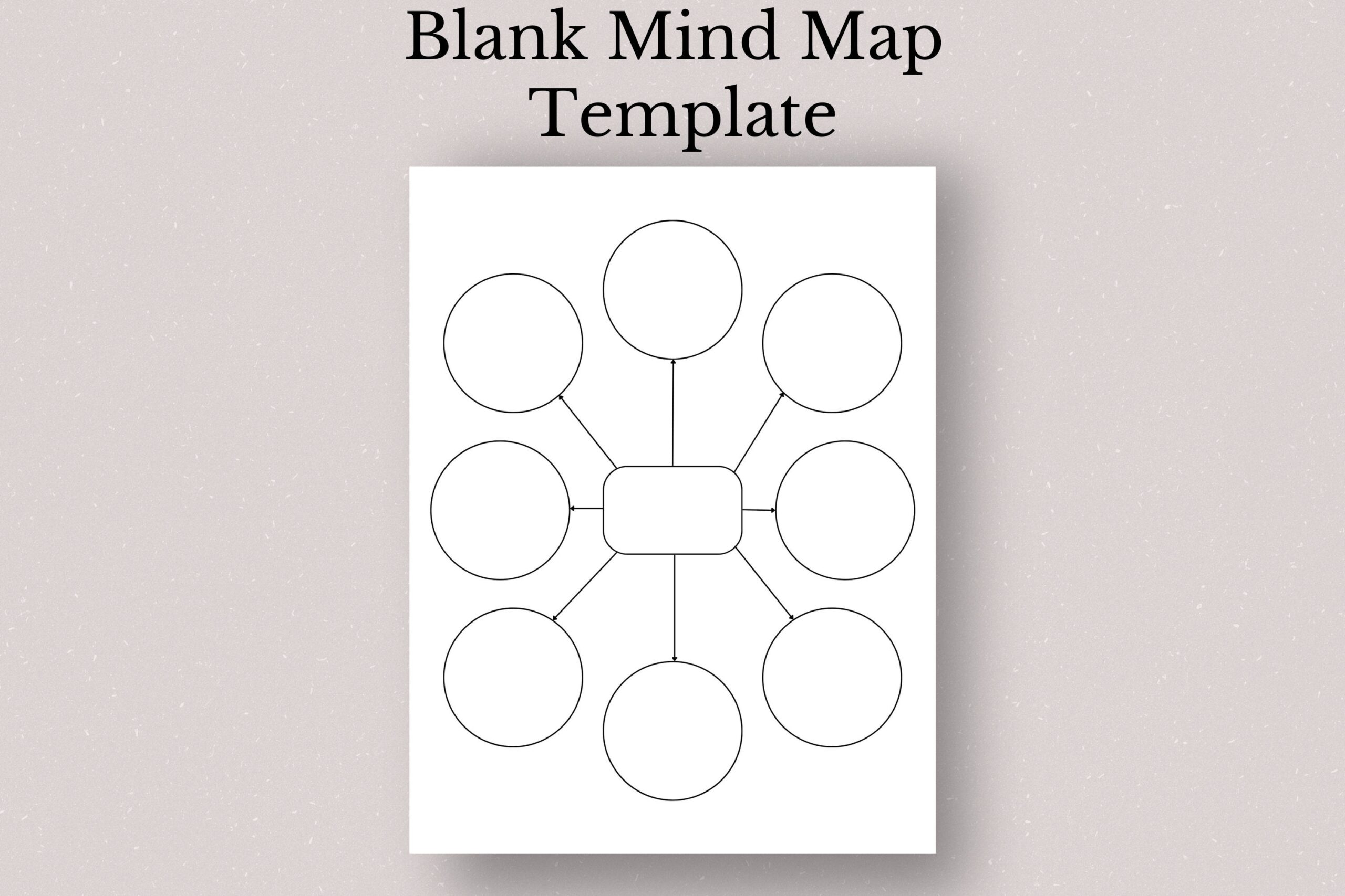 Printable Mind Map Template Concept Map Template Blank Mind Map Blank Study Notes Mind Map Concept Map Etsy Israel