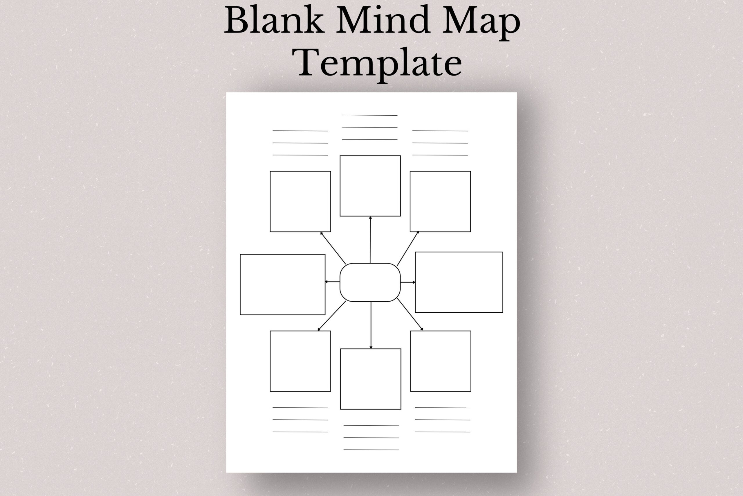 Printable Mind Map Template Concept Map Template Blank Mind Map Blank Study Notes Mind Map Concept Map