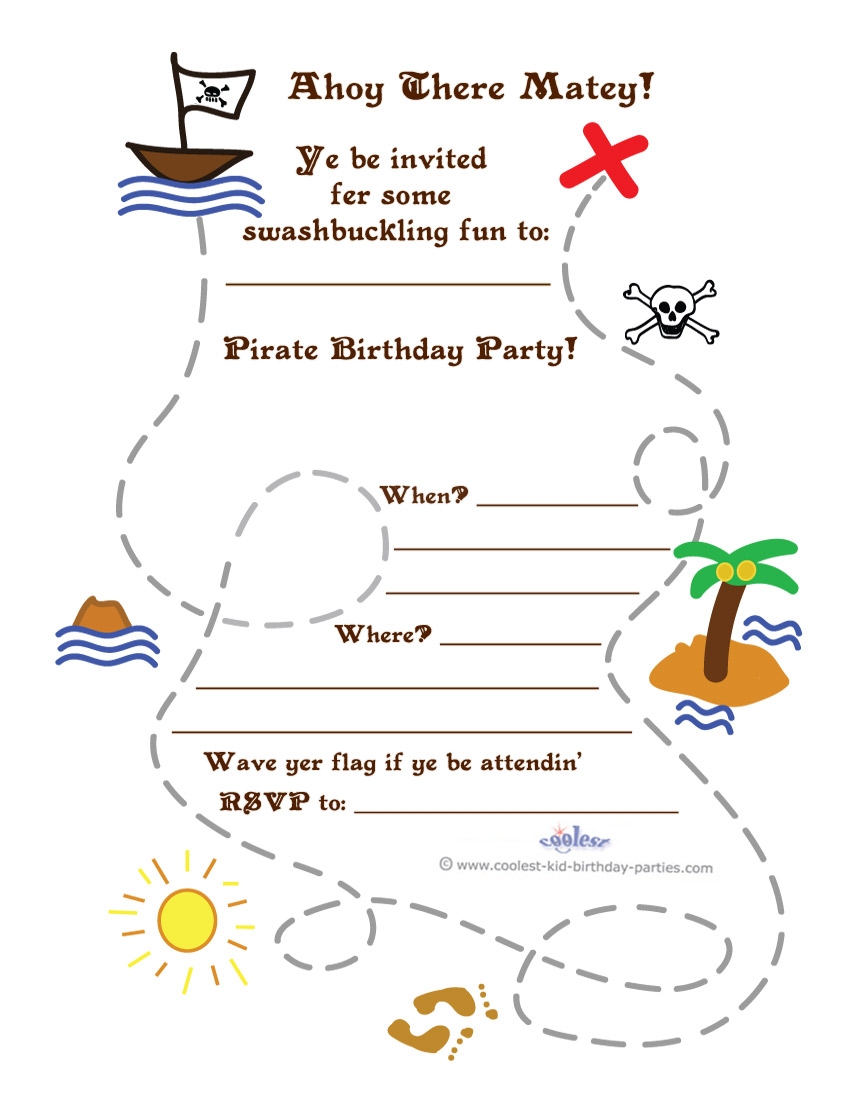 Free Printable Pirate Map Template