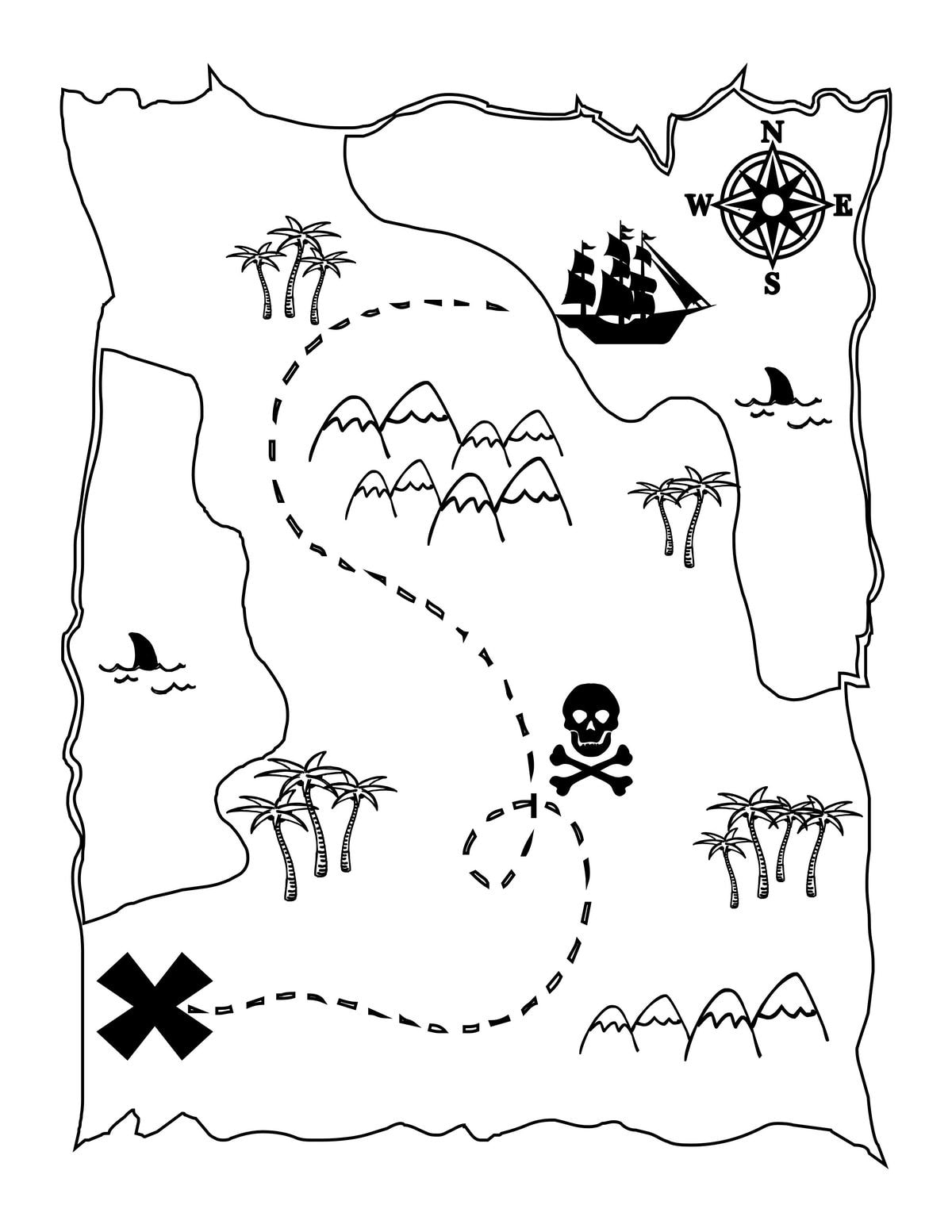 Blank Treasure Map Template Printable