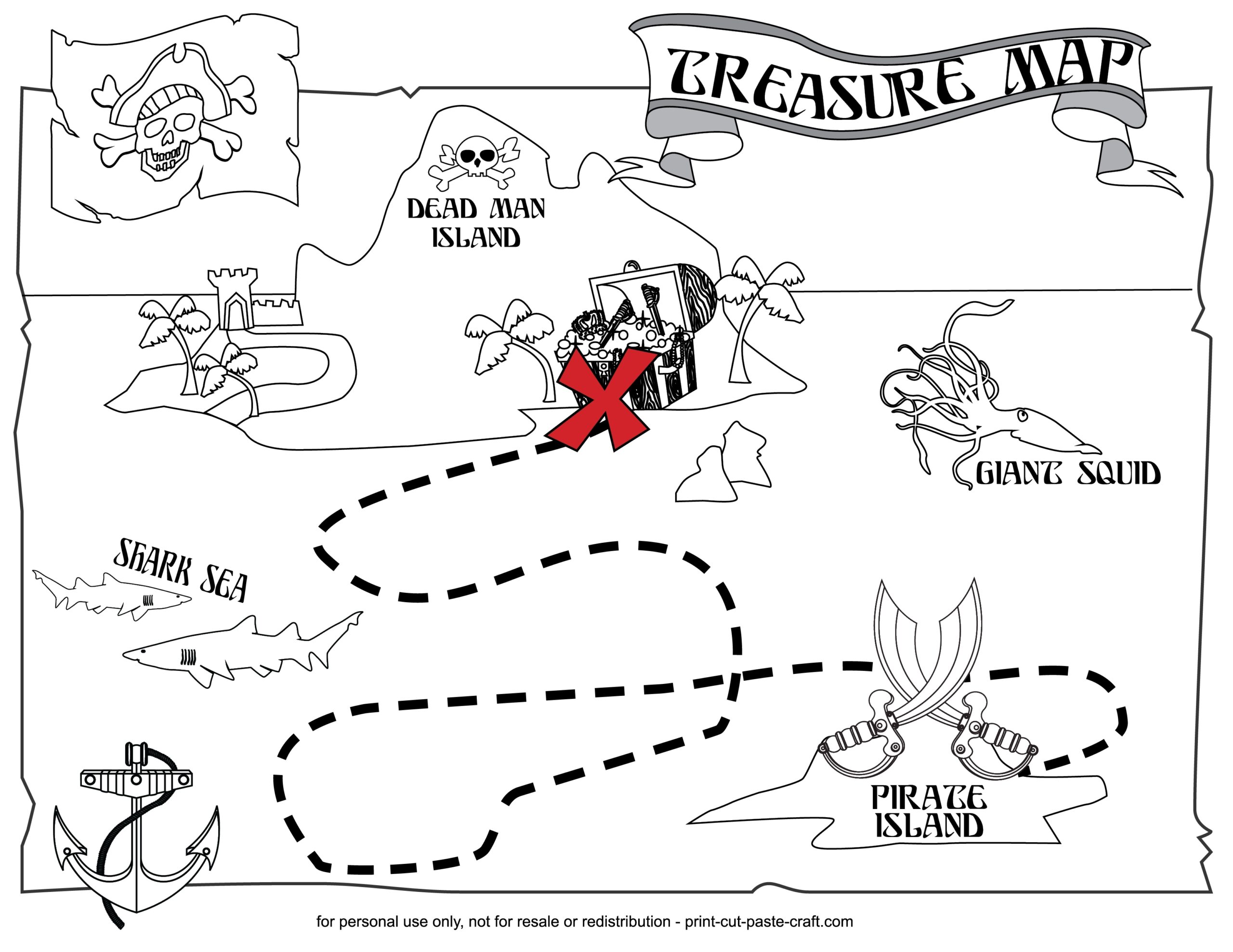 Treasure Map Template Free Printable