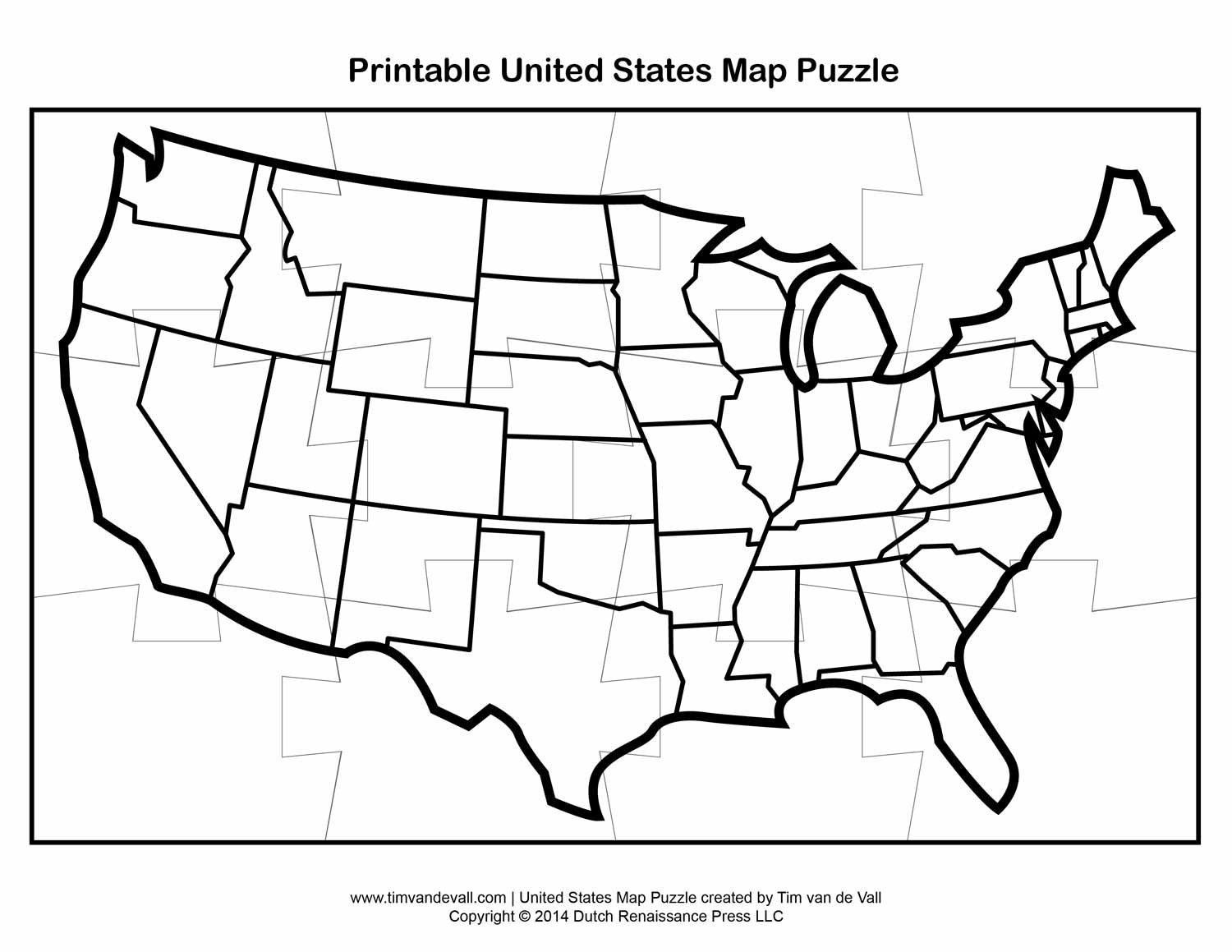 Usa Map Outline Printable