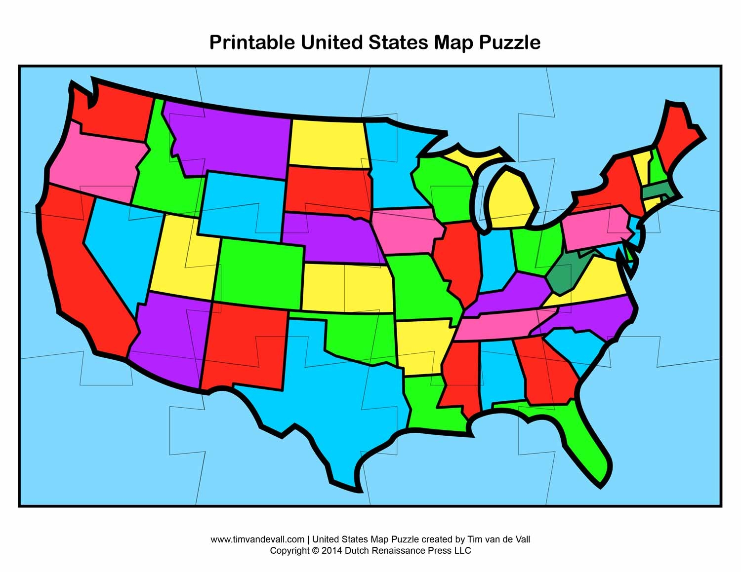 Printable United State Map