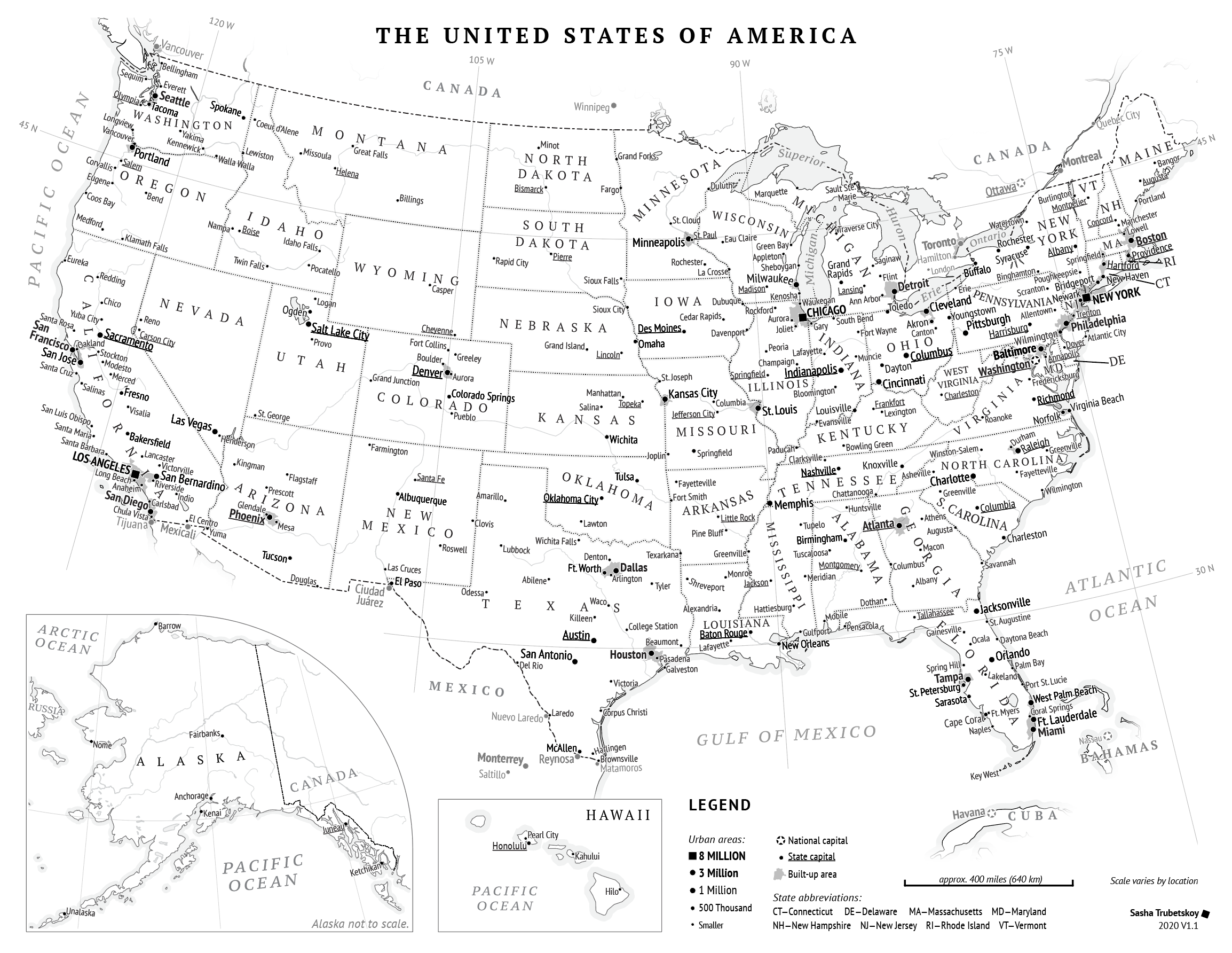 Printable Large Usa Map