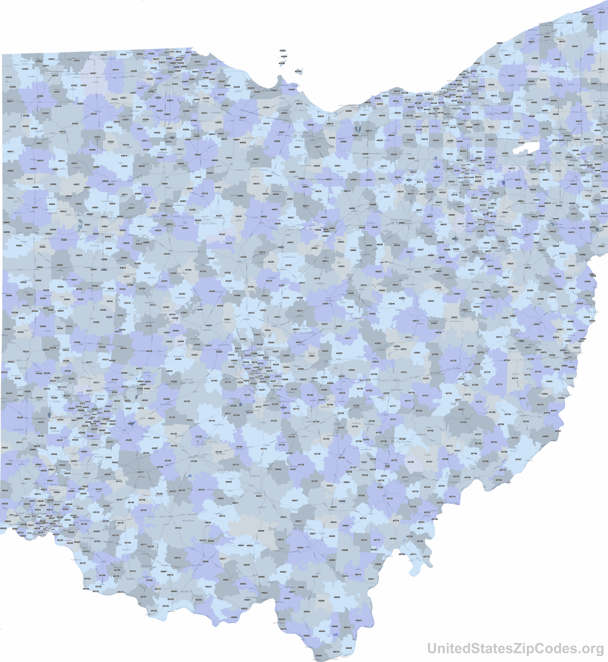 Printable Zip Code Maps