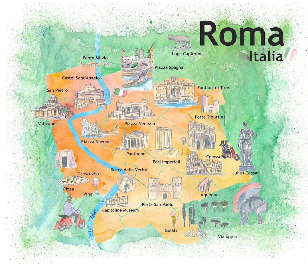 Printable Tourist Map Rome