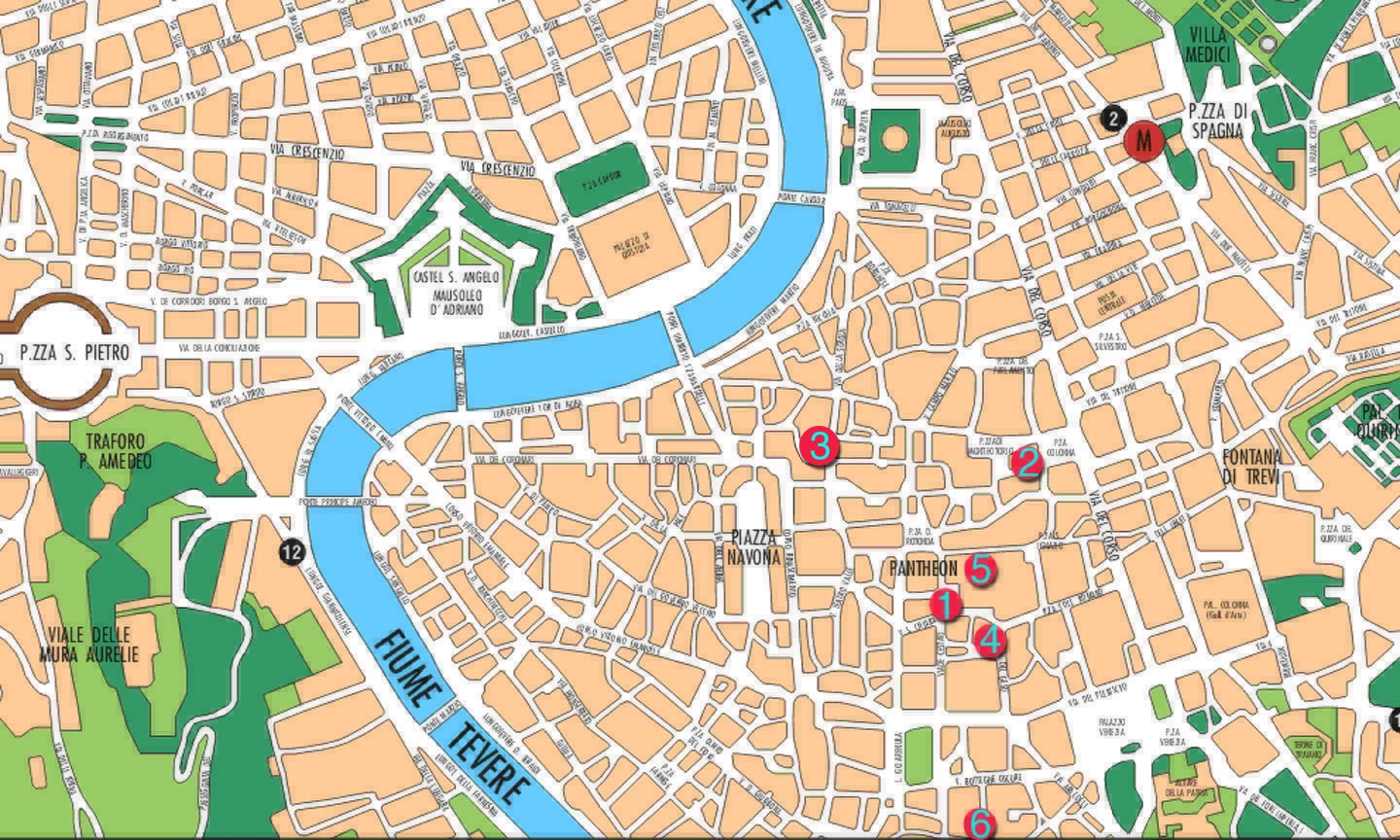 Printable City Map Of Rome Italy