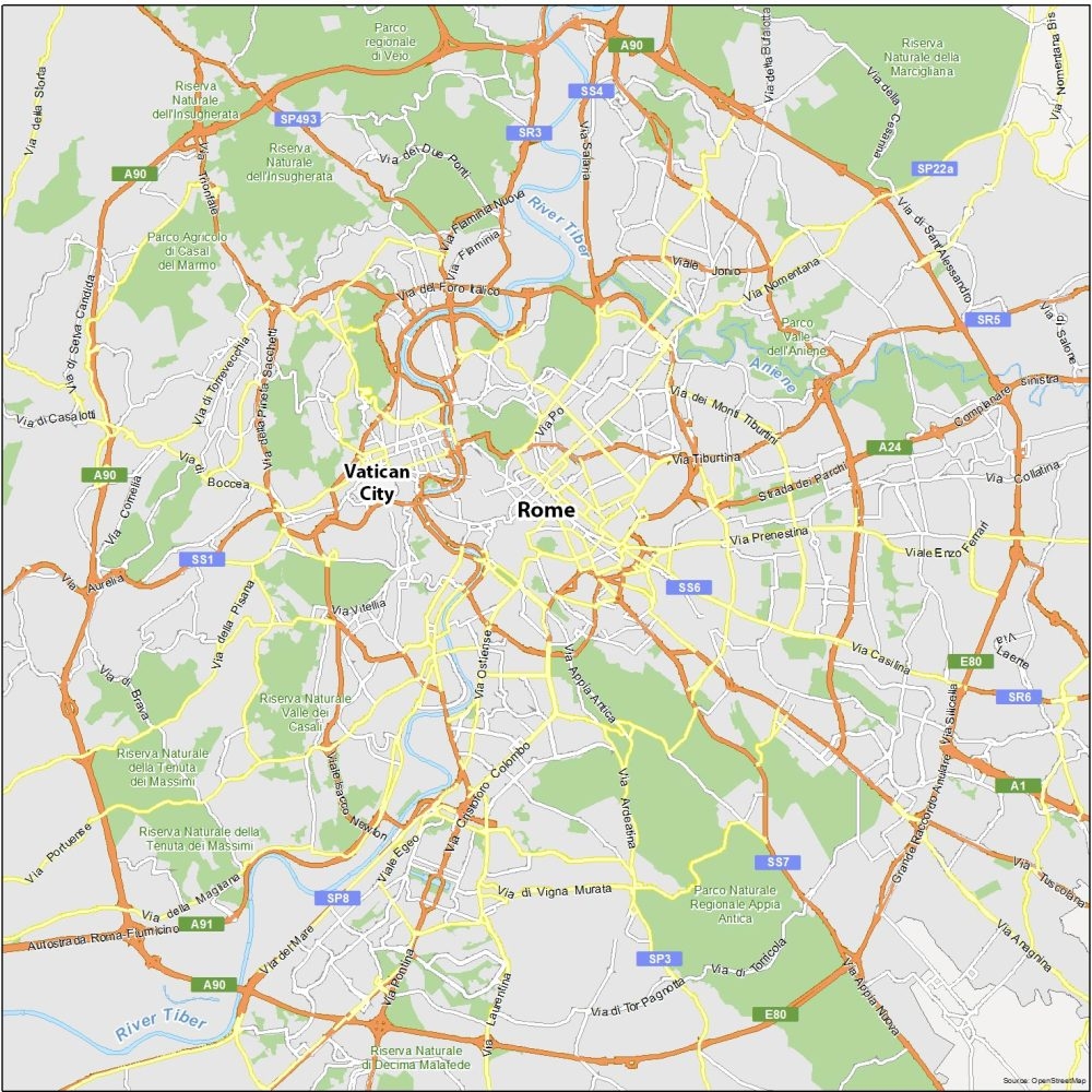 City Map Rome Printable