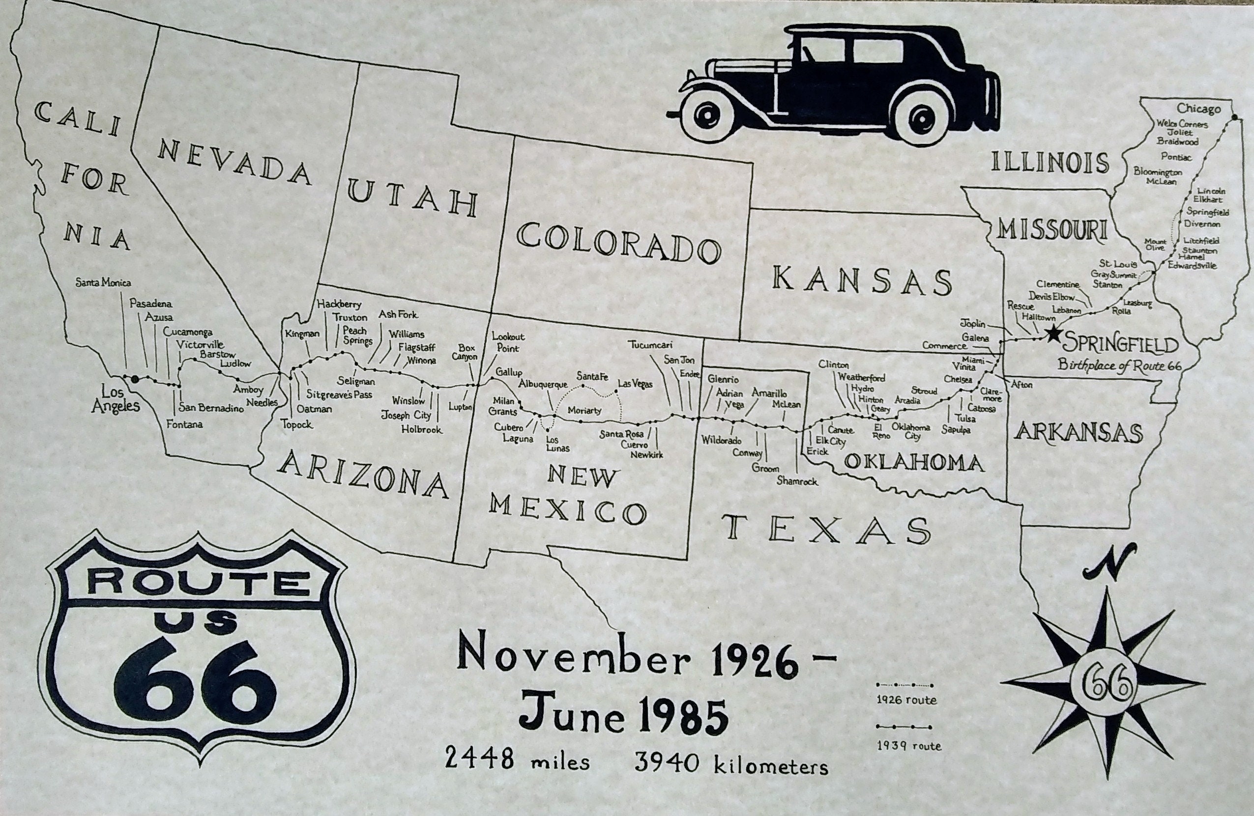 Route 66 Map
