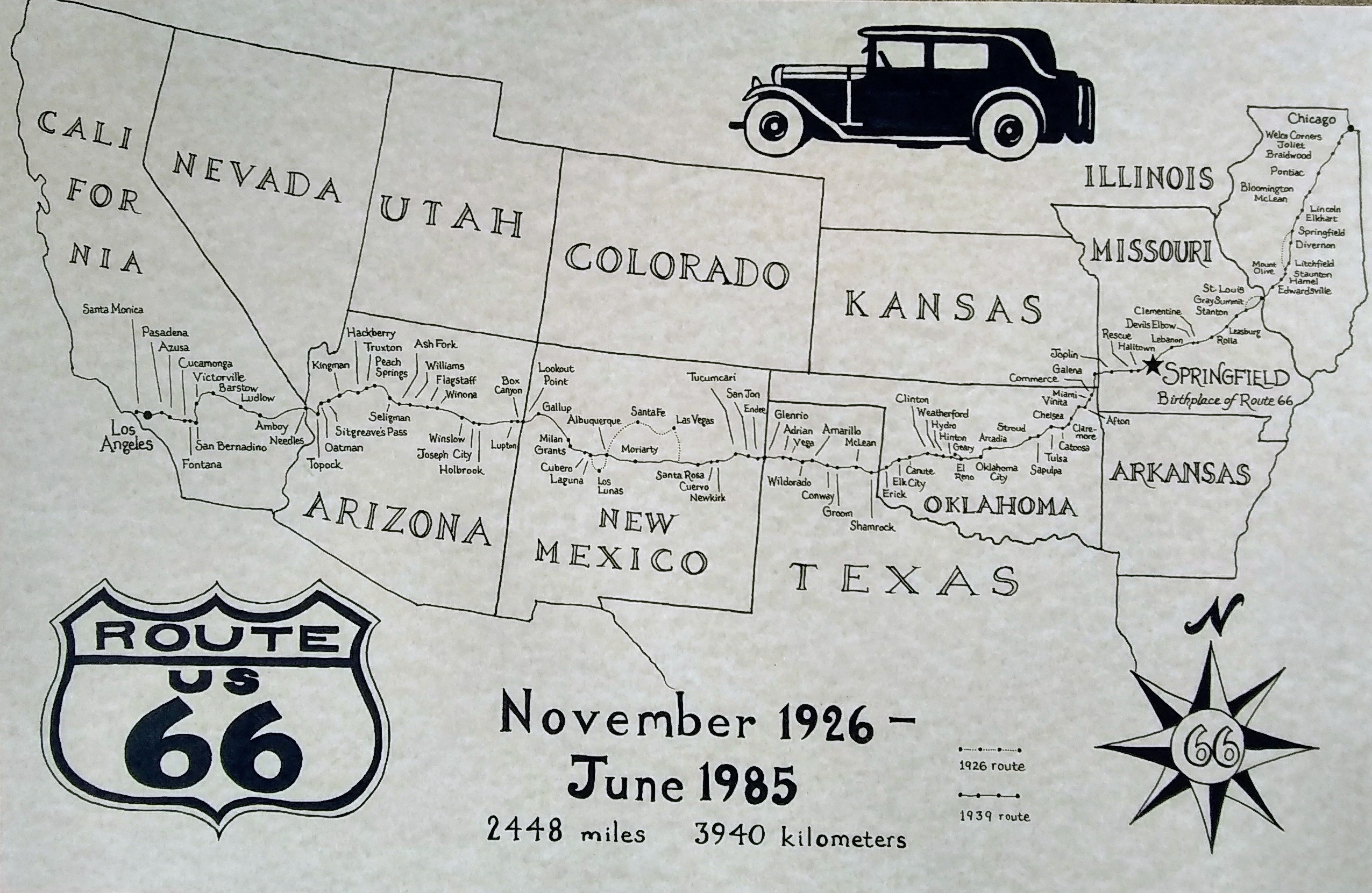 Route 66 Map