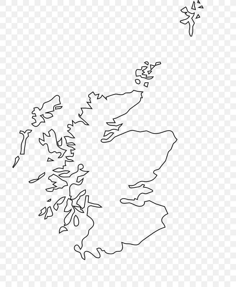 Scotland Blank Map Outline Clip Art PNG 733x1000px Scotland Area Art Auto Part Black Download Free