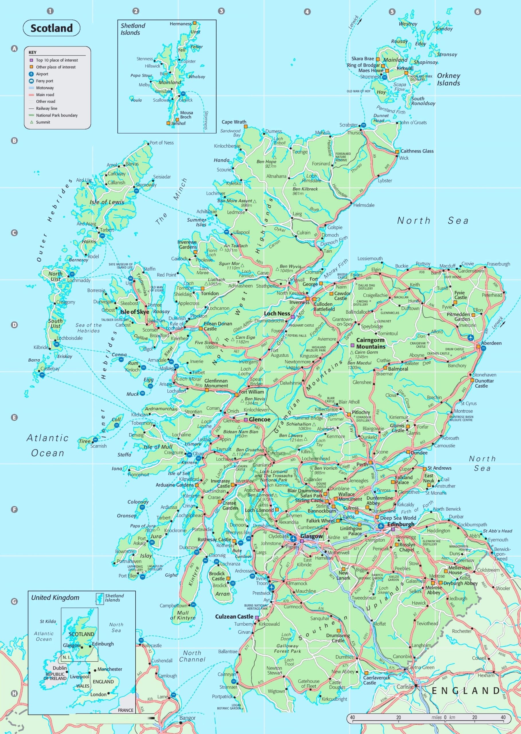 Scotland Map Explore Cities Highlands And Islands In Detail