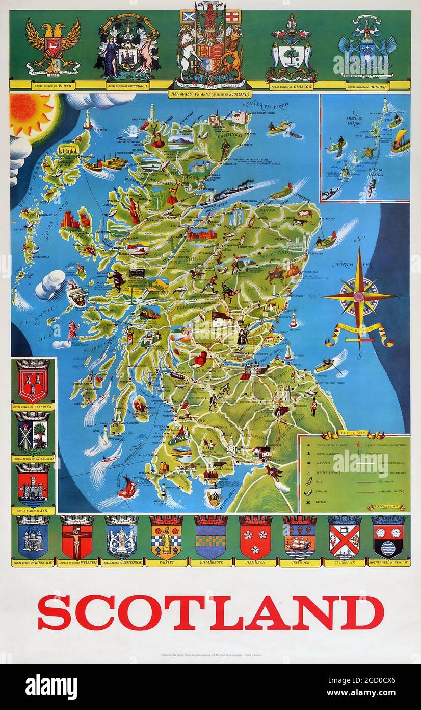 Scotland Tourist Map Hi res Stock Photography And Images Alamy Worksheets Library