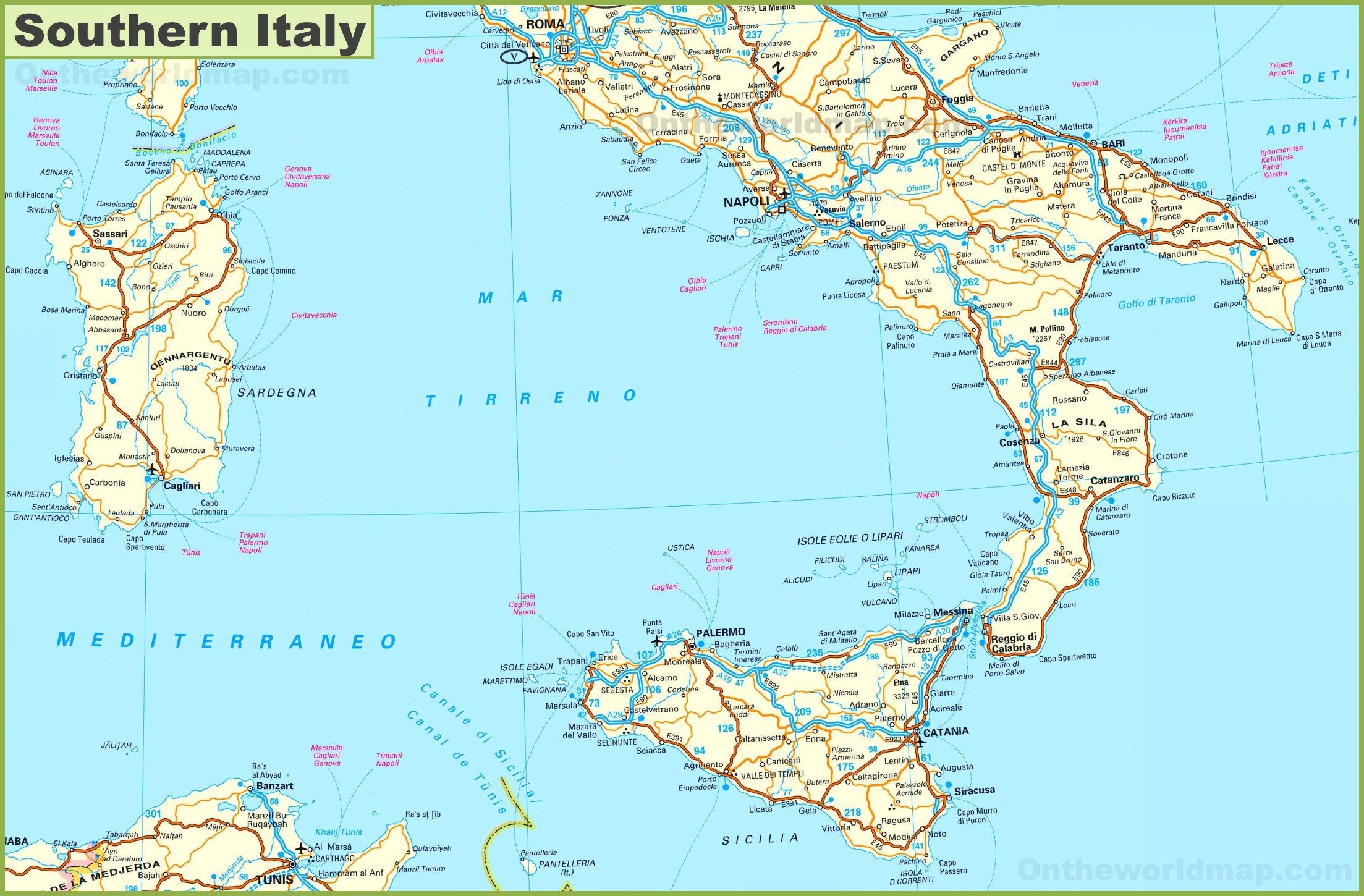 Printable Map Of Amalfi Coast