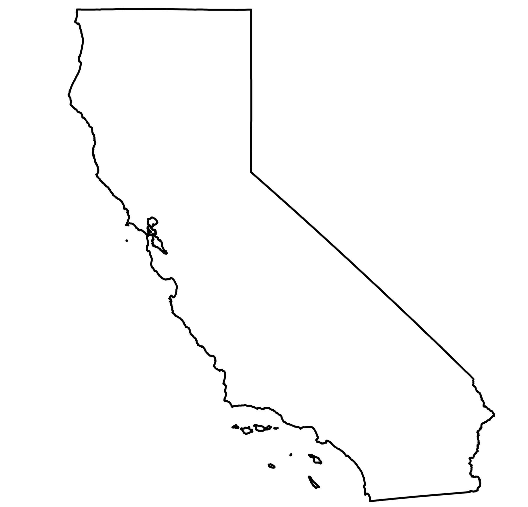 State Outlines Blank Maps Of The 50 United States GIS Geography