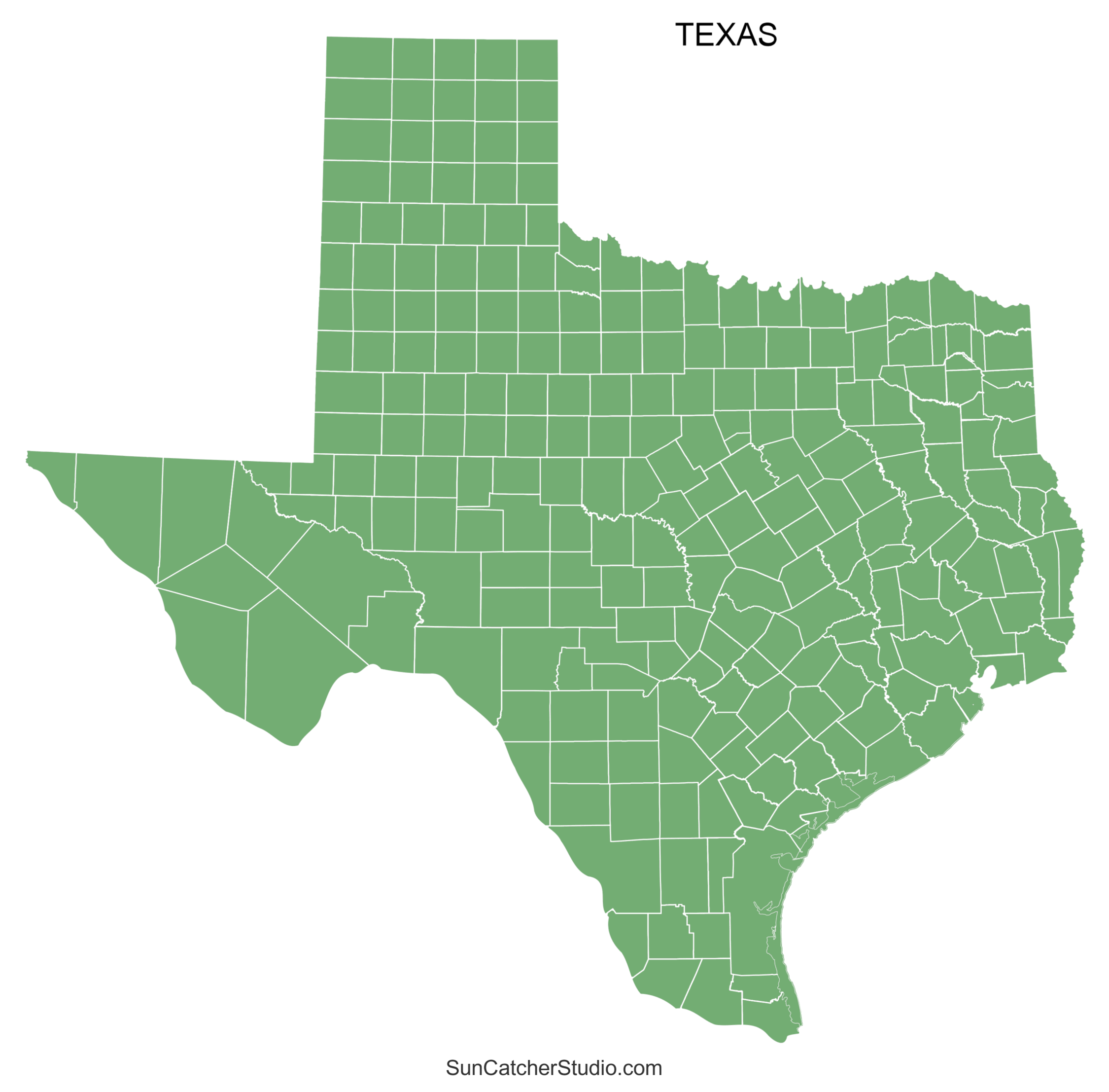 Map Of Texas Counties Printable
