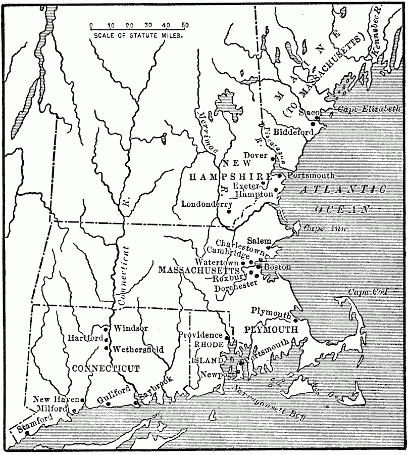 Printable Map Of New England