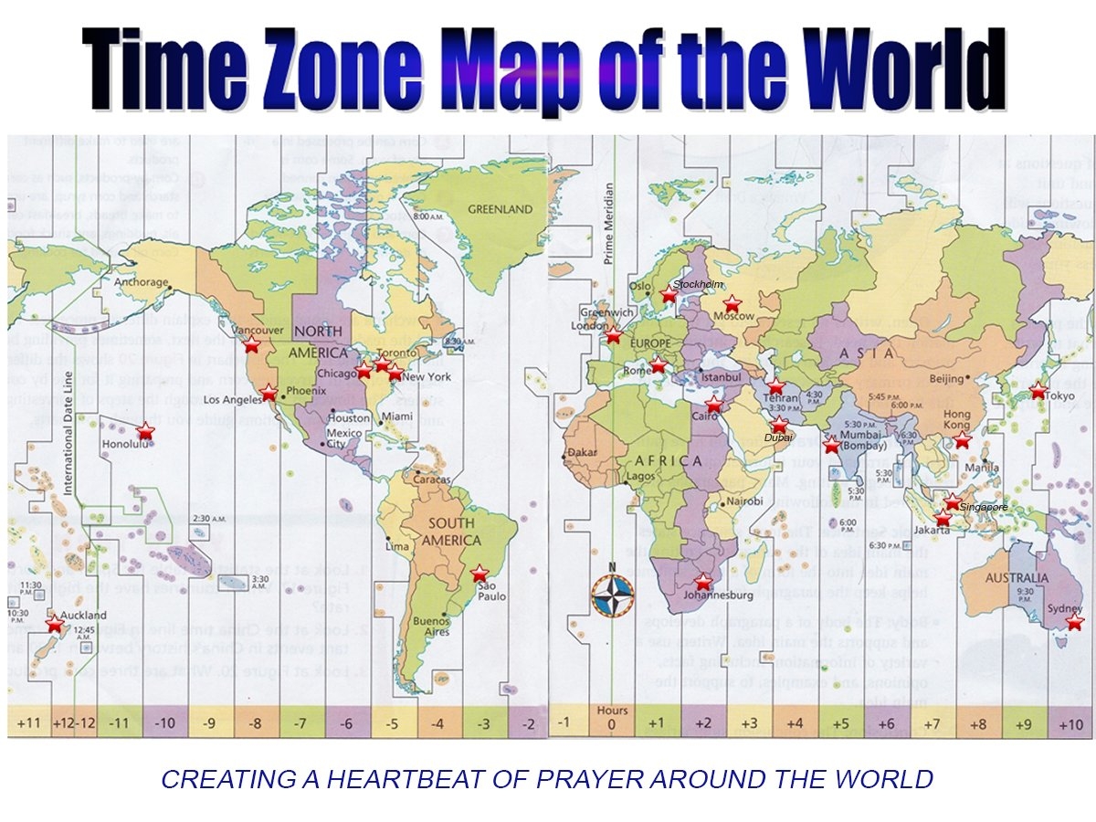 Time zone map of the world Janet Conner Worksheets Library