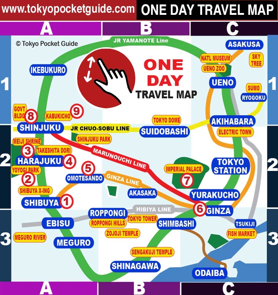 TOKYO POCKET GUIDE Tokyo One Day Travel Itinerary For Tourist Sights And Attractions