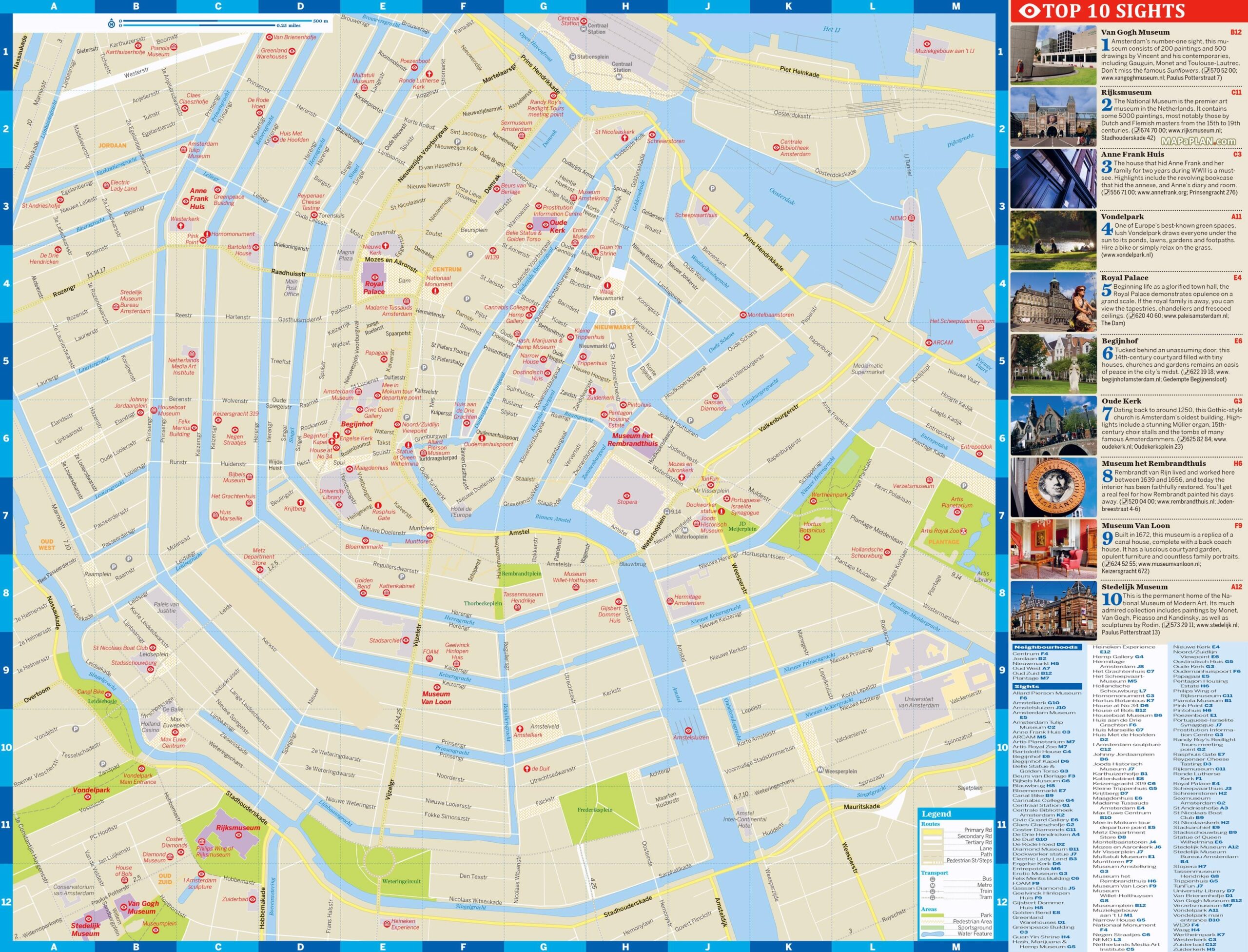 Printable Map Of Amsterdam