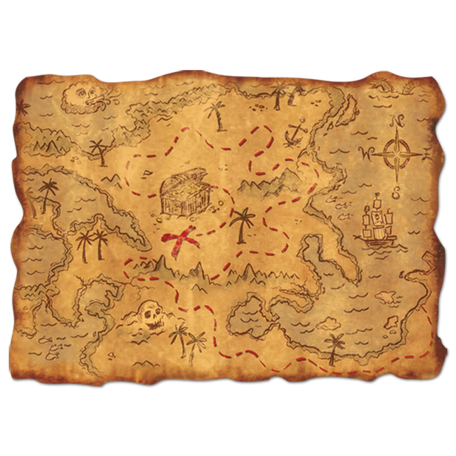 Treasure Map Favor Pirate Treasure Map Decor Pirate Map Treasure Map