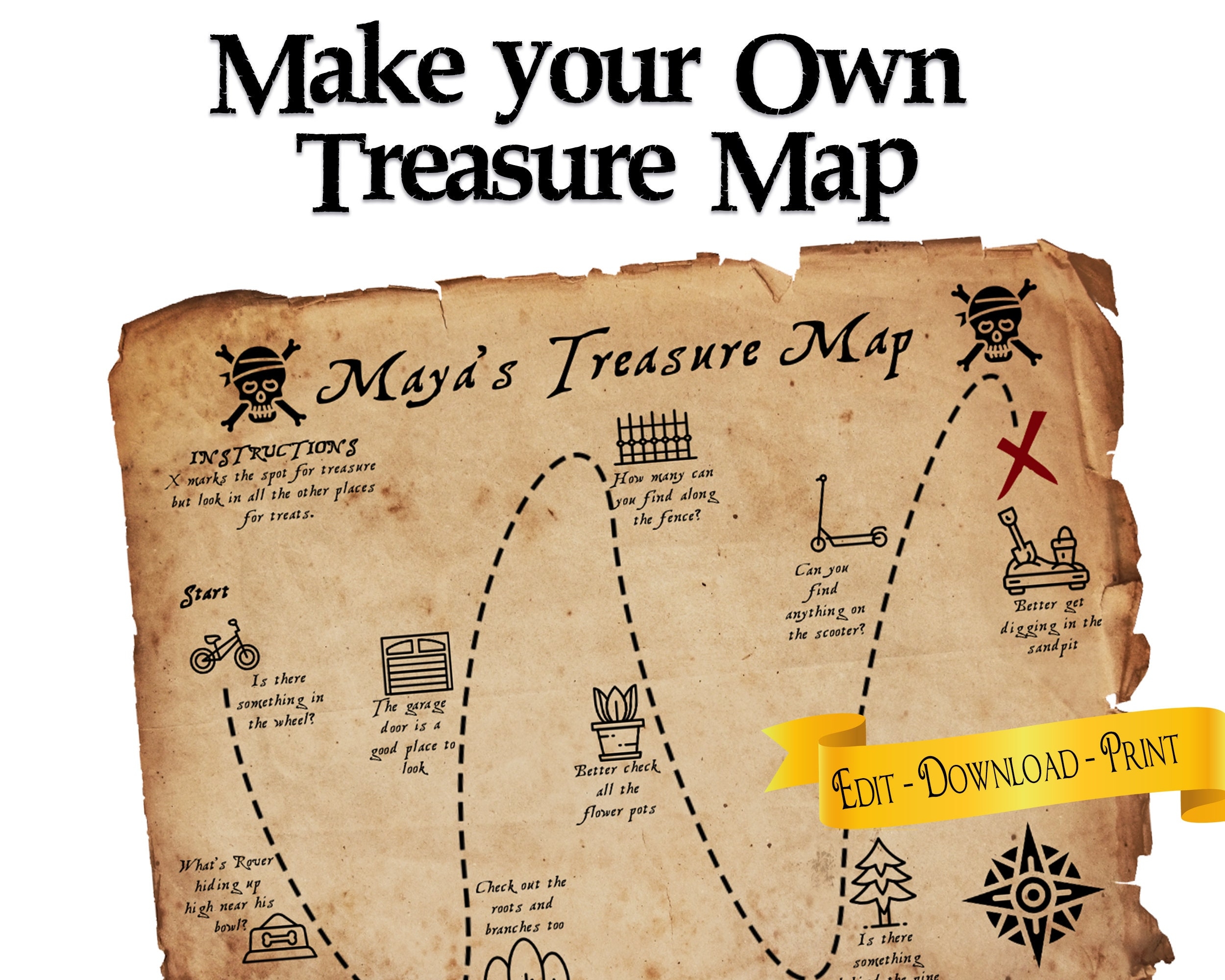 Free Printable Treasure Map Templates
