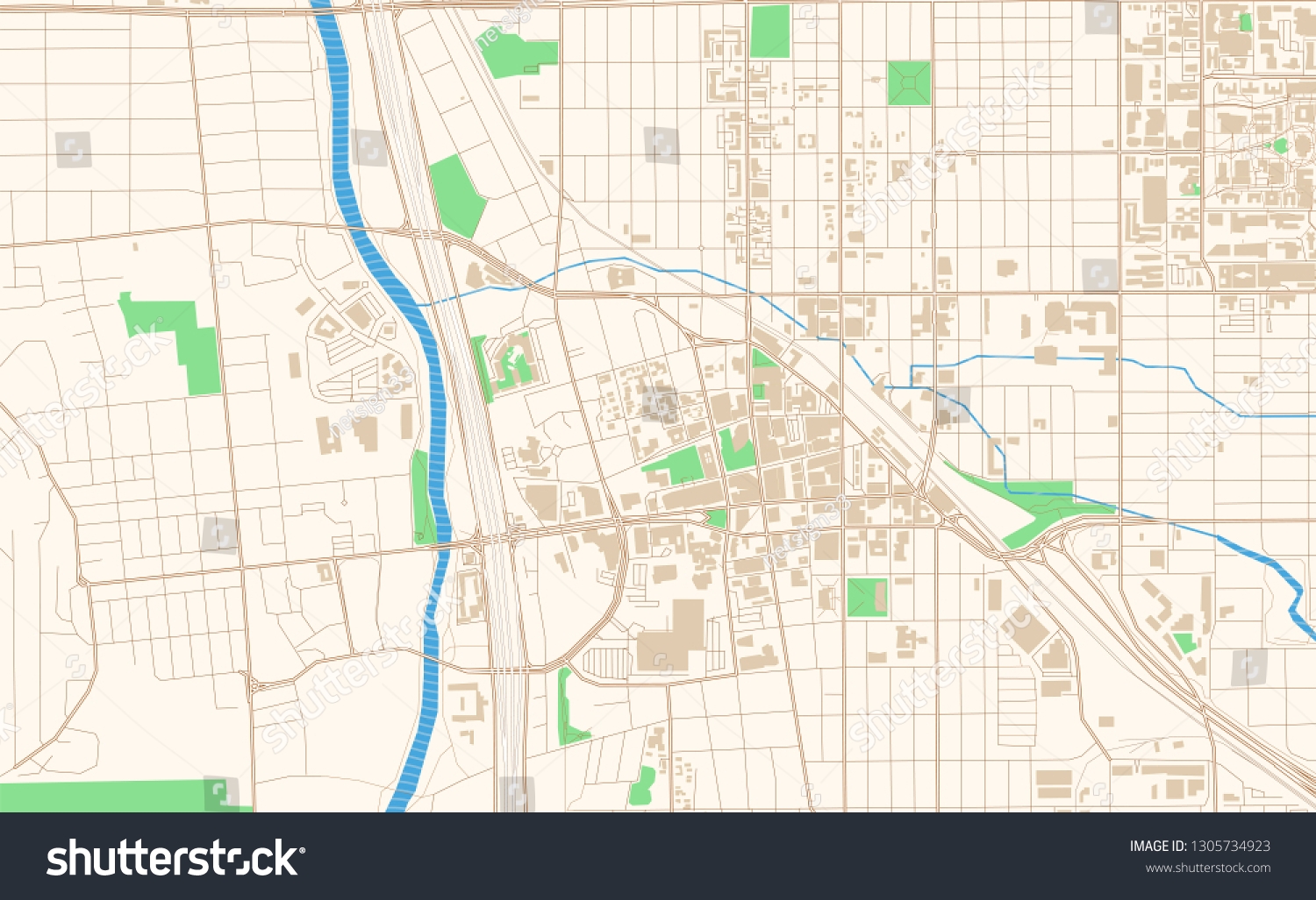 Tucson Arizona Printable Map Excerpt This Stock Vector Royalty Free 1305734923 Shutterstock