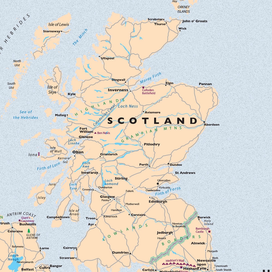 United Kingdom Traveler Map Print Only Worksheets Library