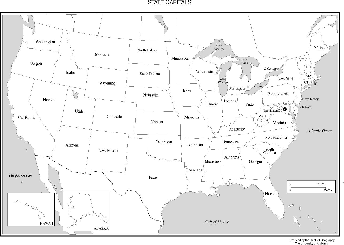 United States Labeled Map