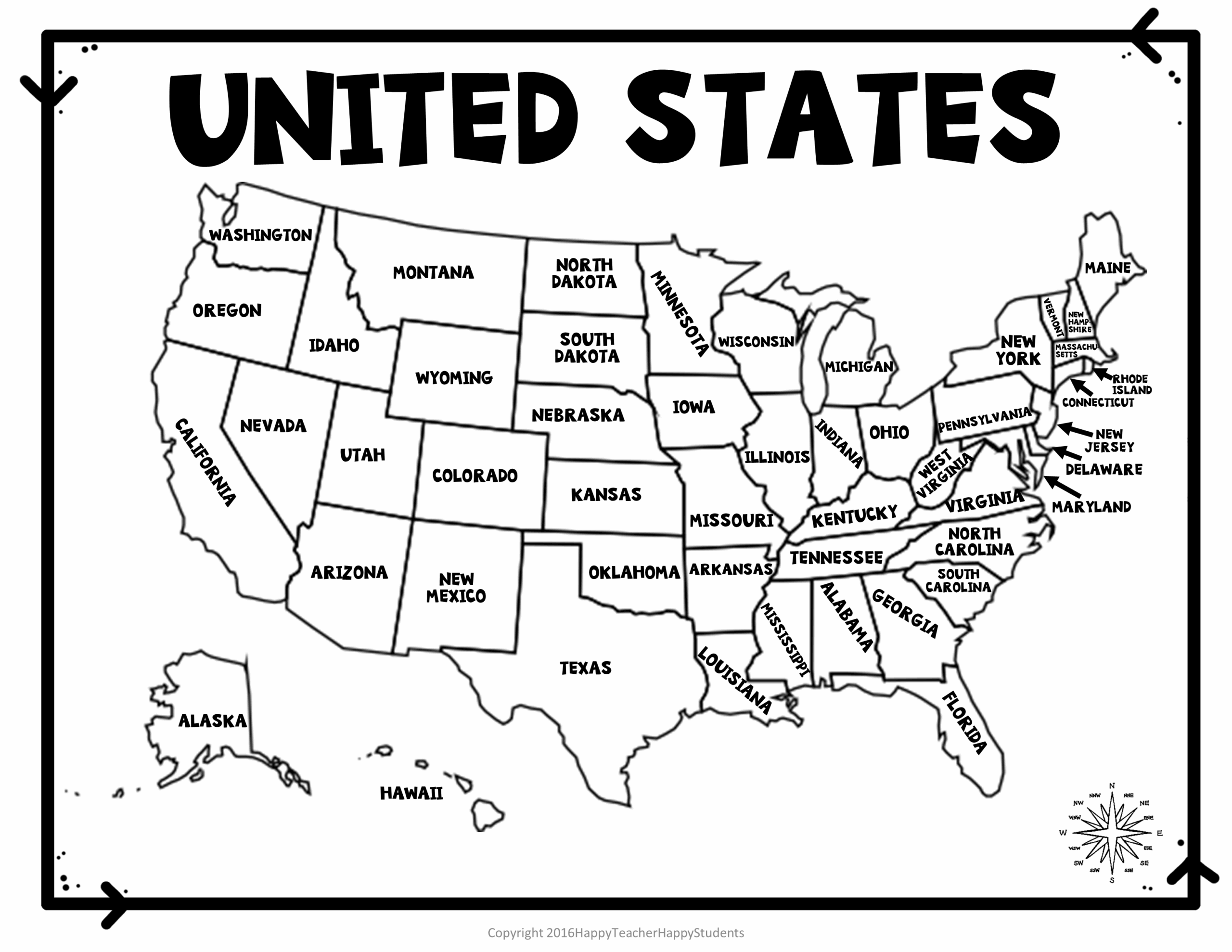 United States Map Quiz U0026 Worksheet USA Map Test W Practice Sheet US Map Quiz Made By Teachers