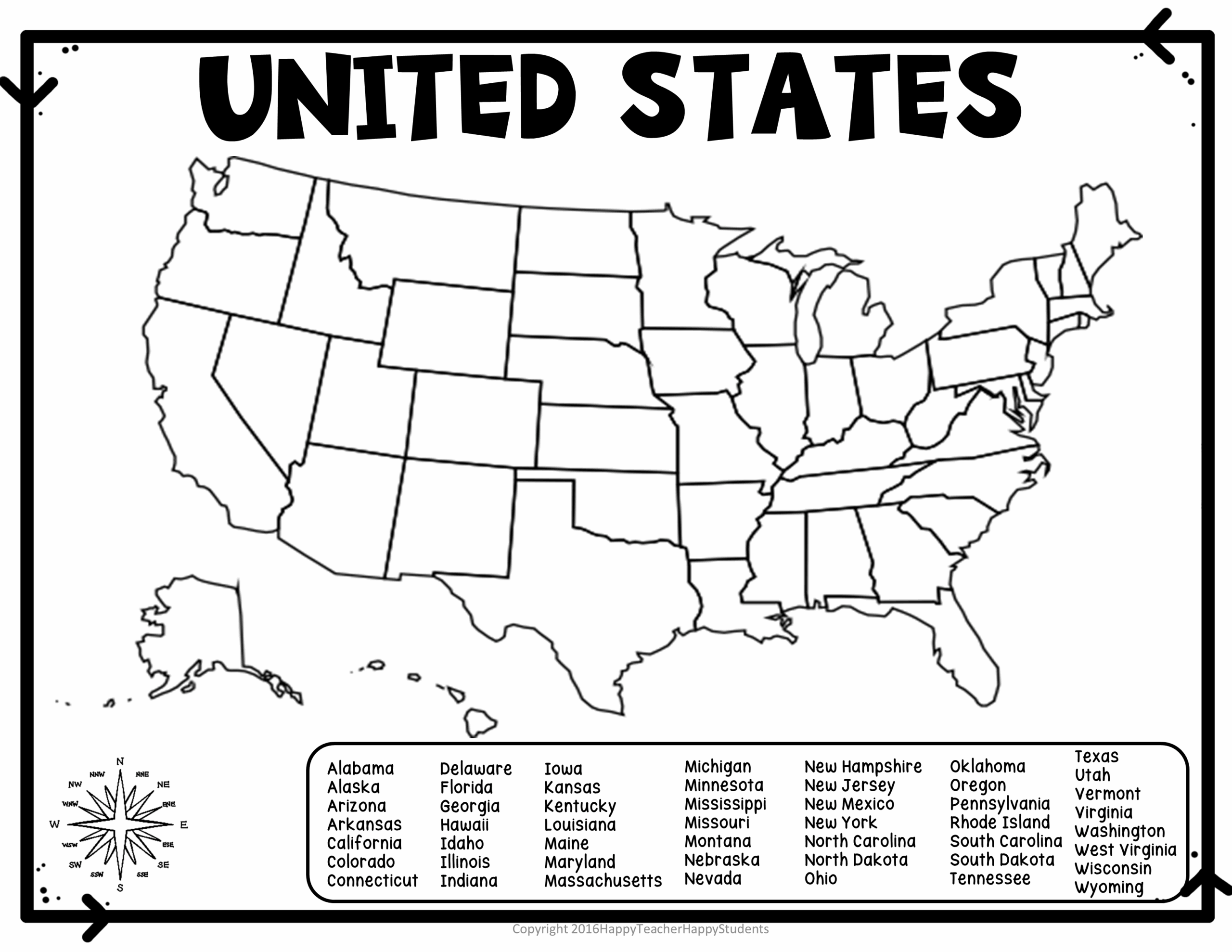 United States Map Quiz U0026 Worksheet USA Map Test W Practice Sheet US Map Quiz 