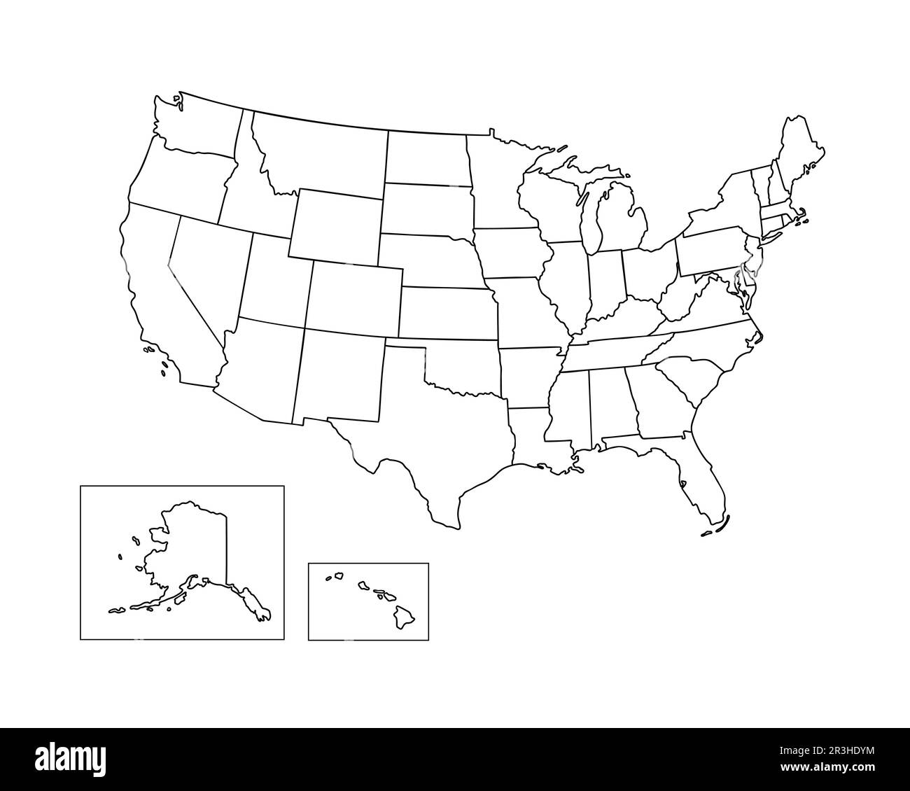 Map Of United States Outline Printable