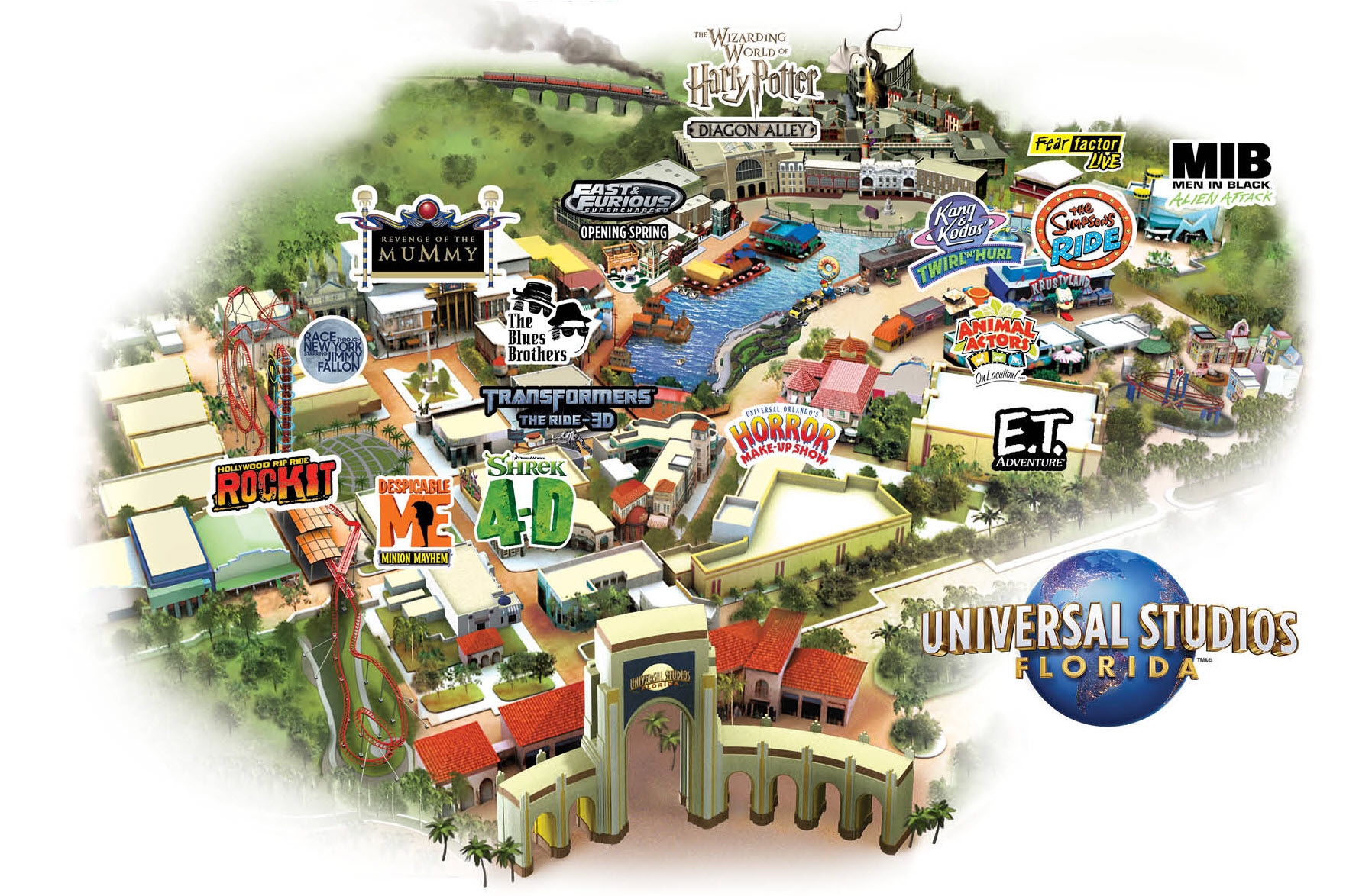 Printable Universal Studios Hollywood Map
