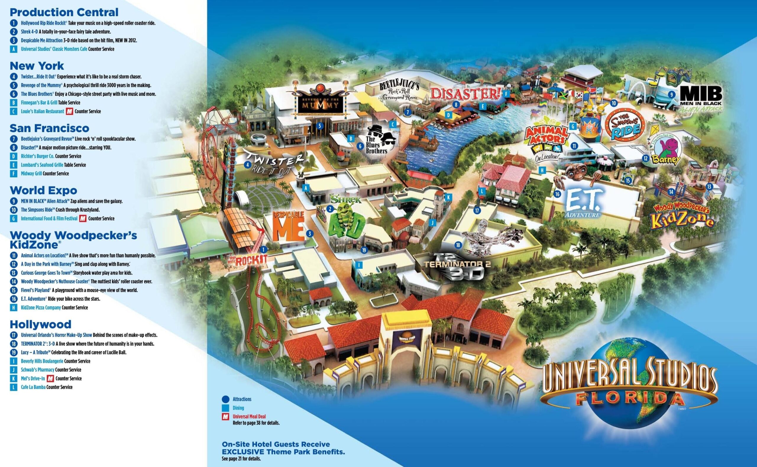 Universal Studios Park Map Universal Orlando Park Map Florida 