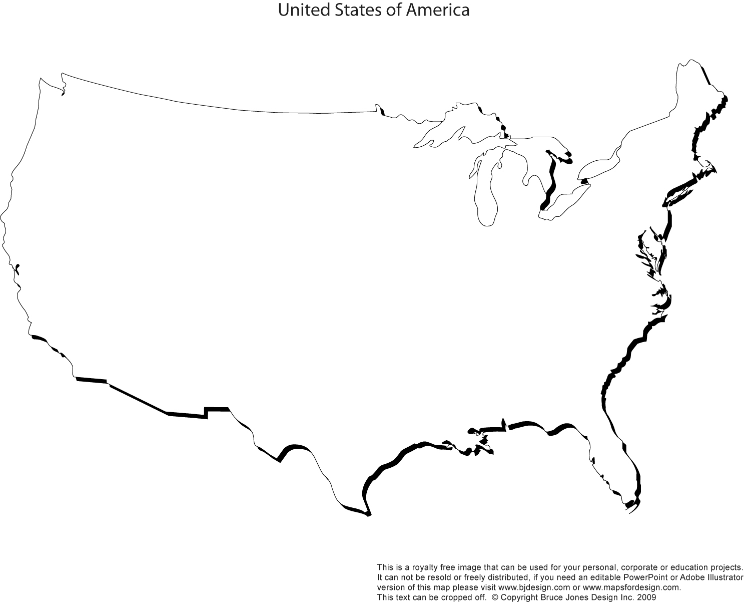 Full Page Printable Map Of Usa
