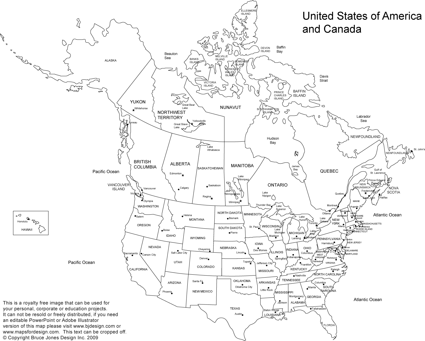 Printable Blank Usa Map