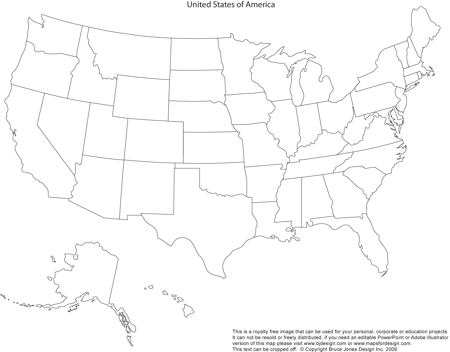 Usa Blank Map Printable