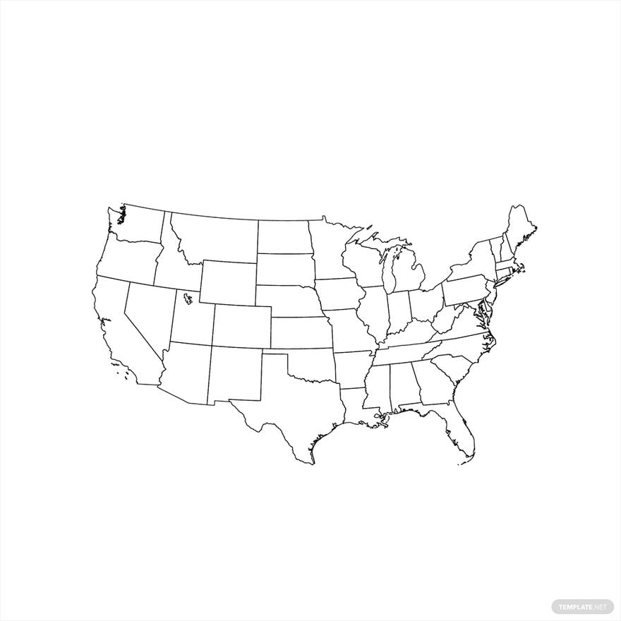 USA Map Outline Vector In Illustrator PNG SVG JPG EPS Worksheets Library