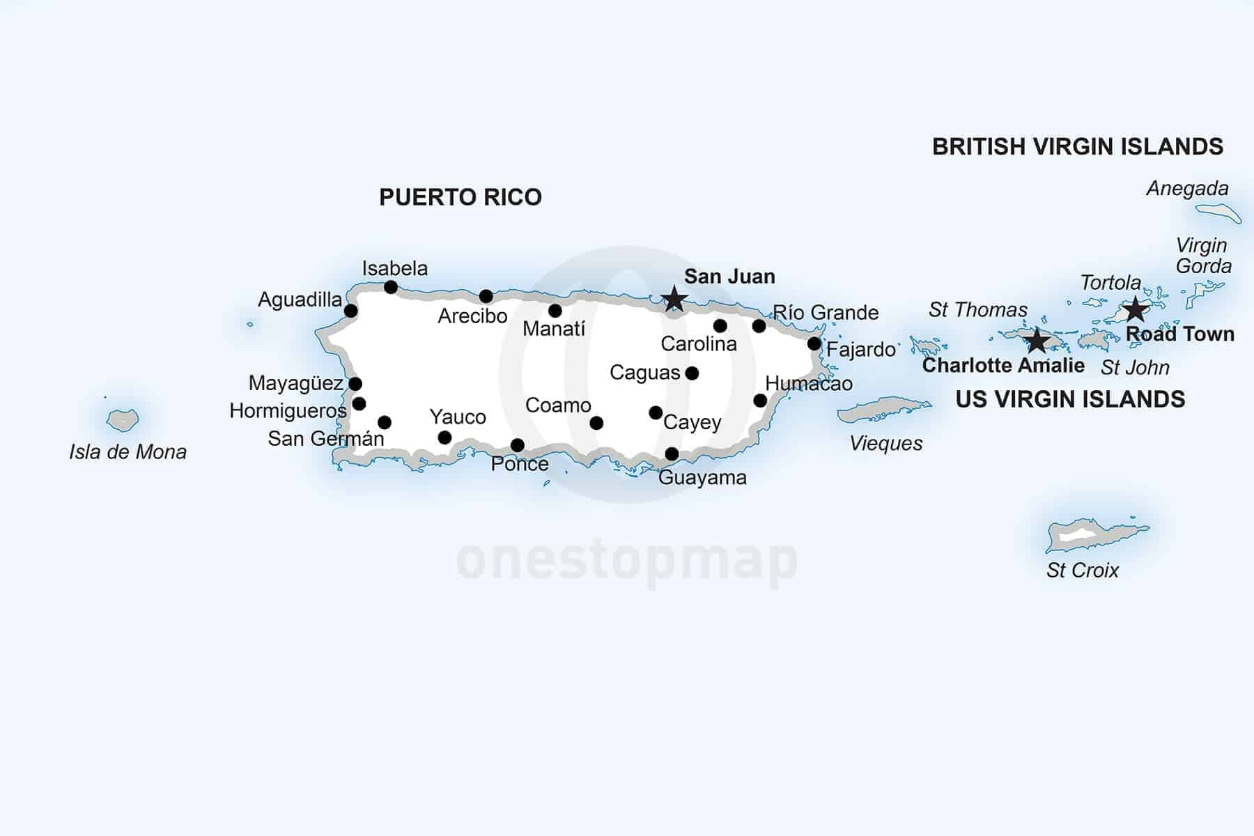 Printable Map Of Puerto Rico Pdf