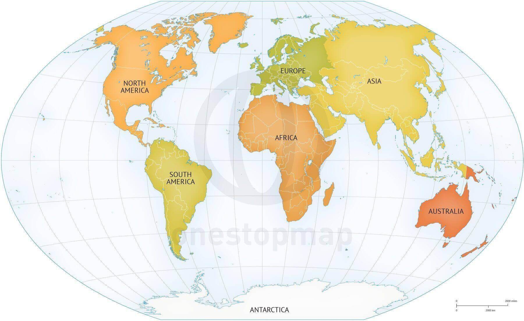 Printable Map Of World Continents