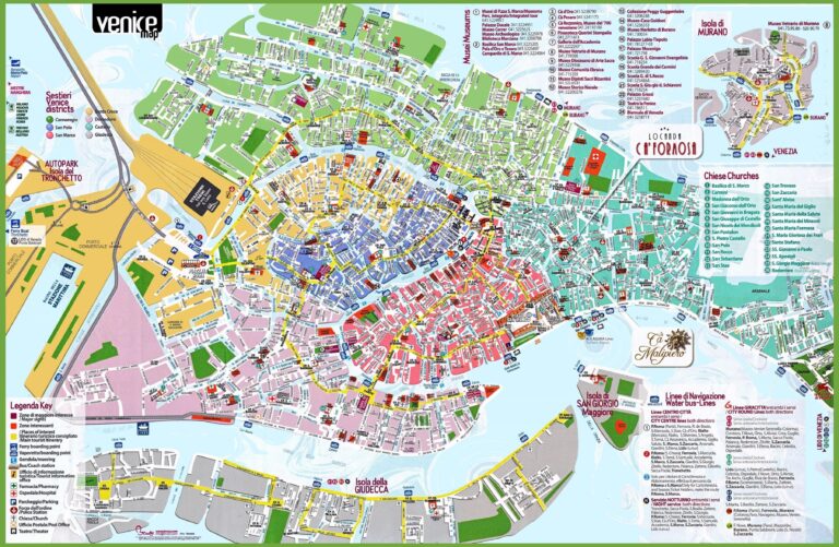 Venice Walking Map Free Venice Walking Tour Map Italy