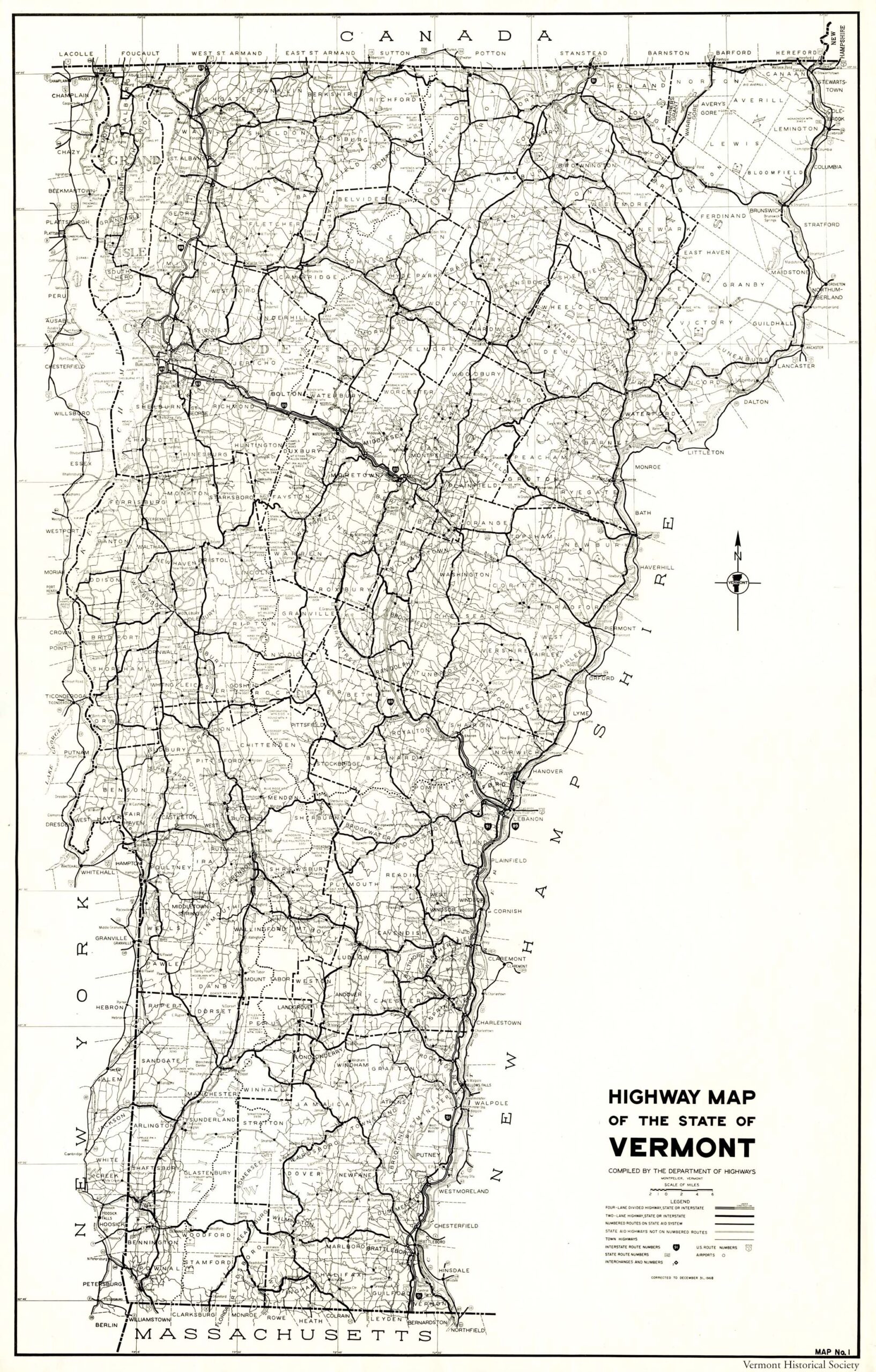 Printable Map Of Vermont