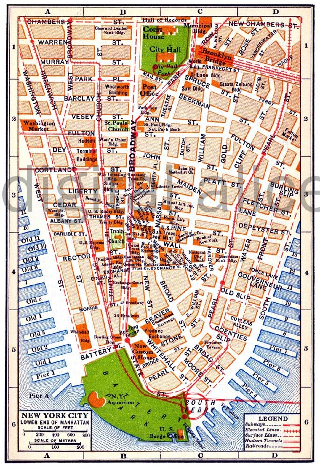 Printable Map Of Manhattan Ny